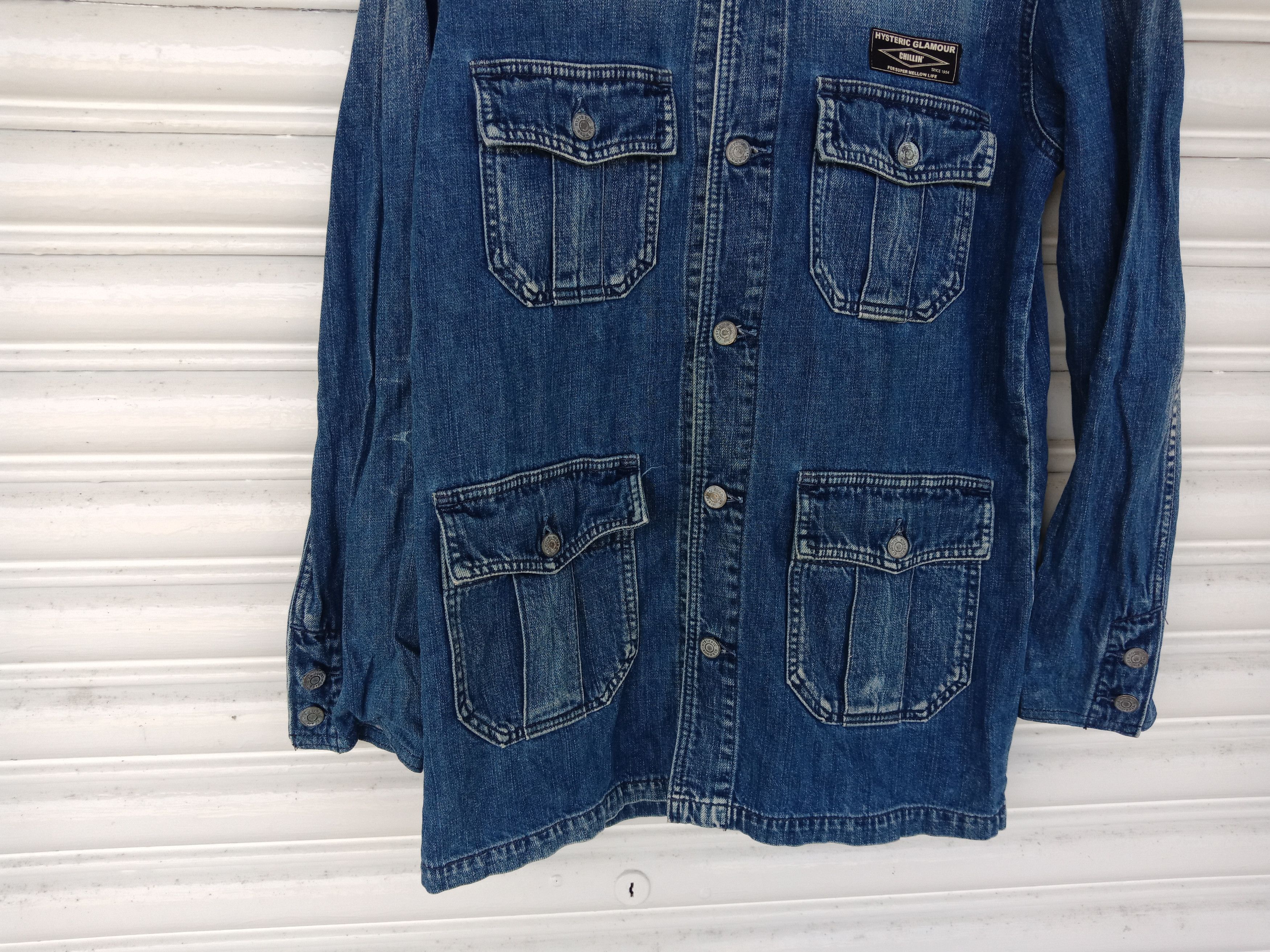 Hysteric Glamour Washed Blue Blue Denim Chore Jacket