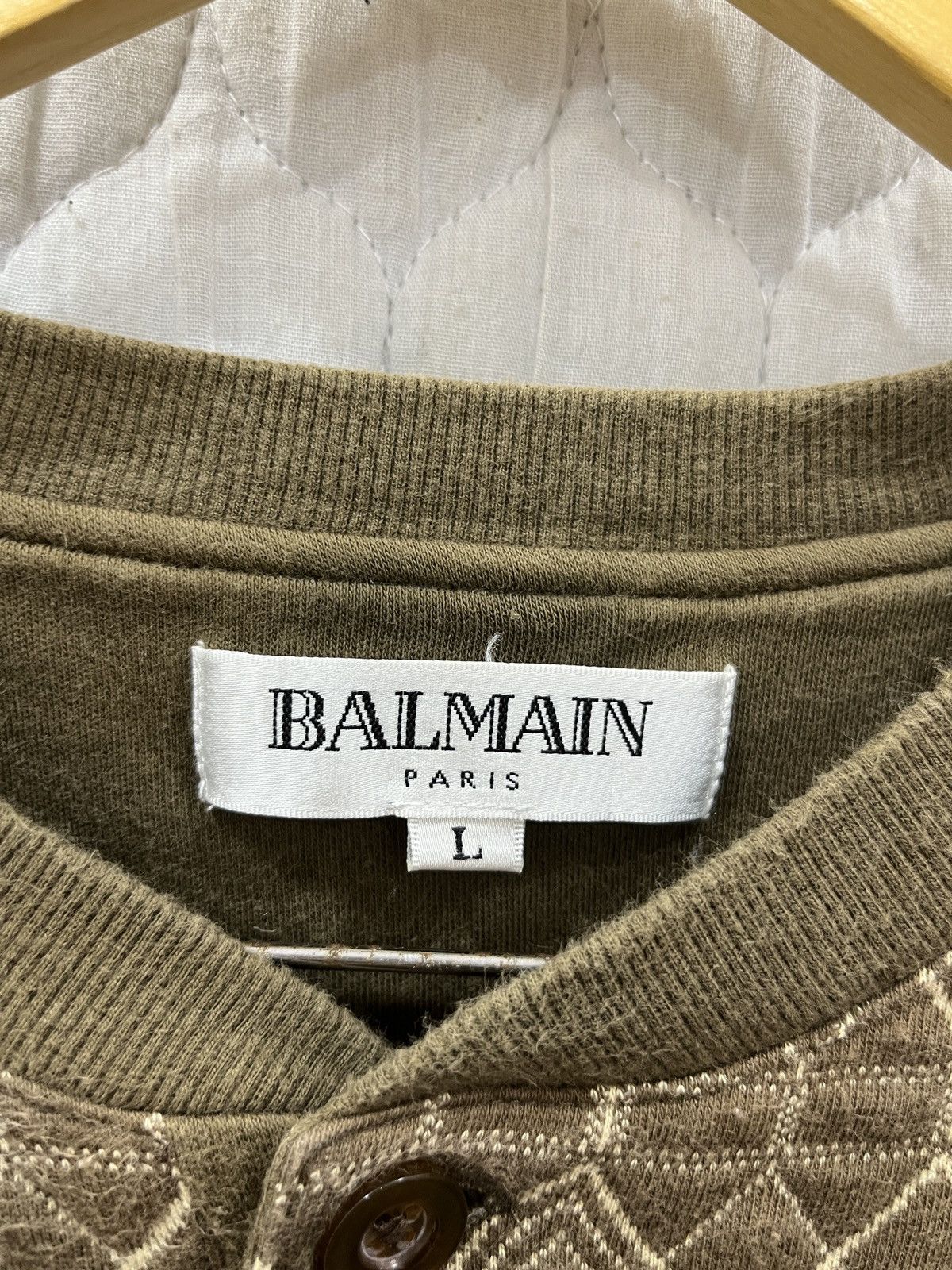 Balmain (Aaa). BALMAIN BUTTON UP SWEATSHIRT Size US M / EU 48-50 / 2 - 7 Thumbnail