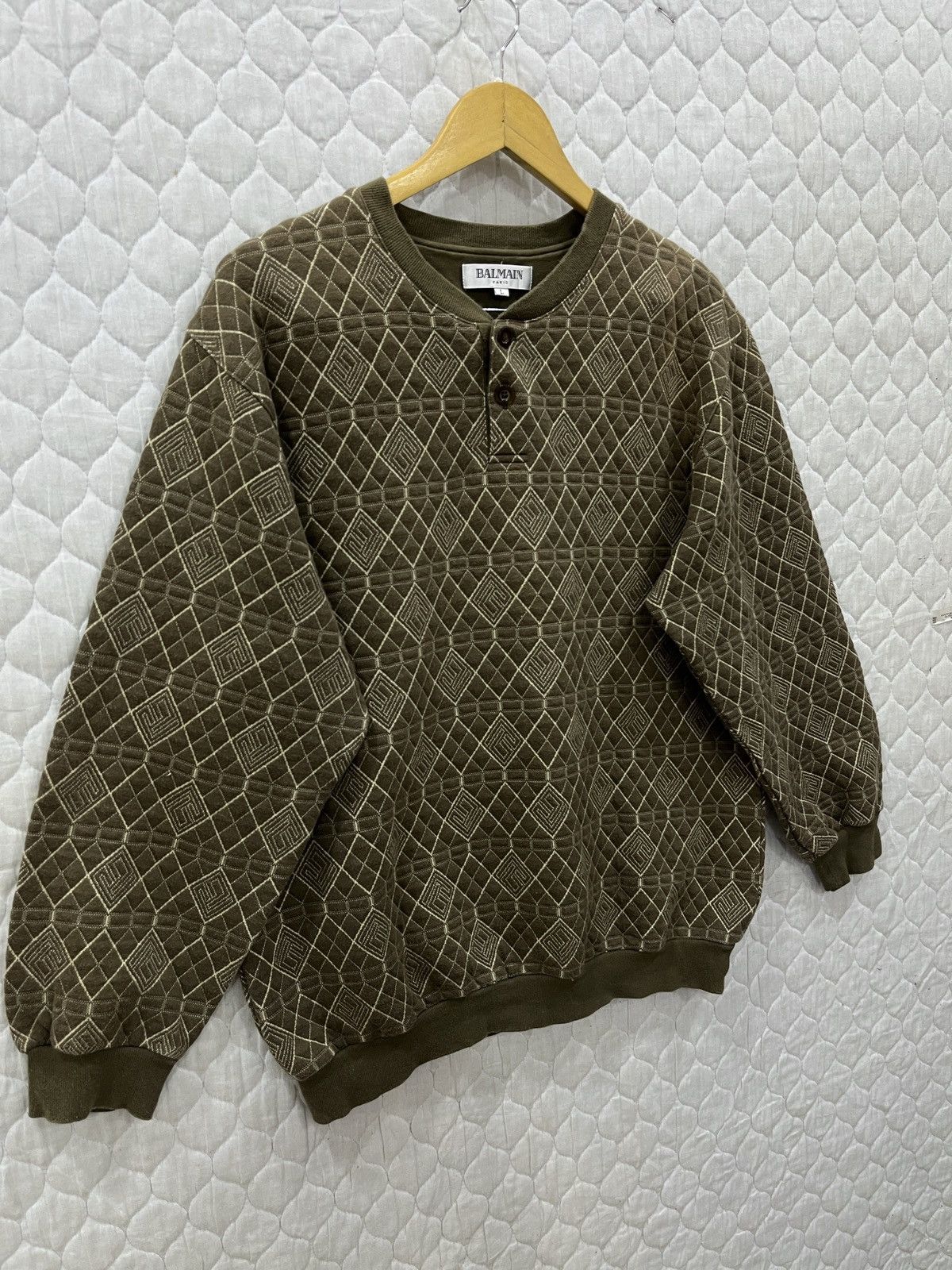 Balmain (Aaa). BALMAIN BUTTON UP SWEATSHIRT Size US M / EU 48-50 / 2 - 3 Thumbnail