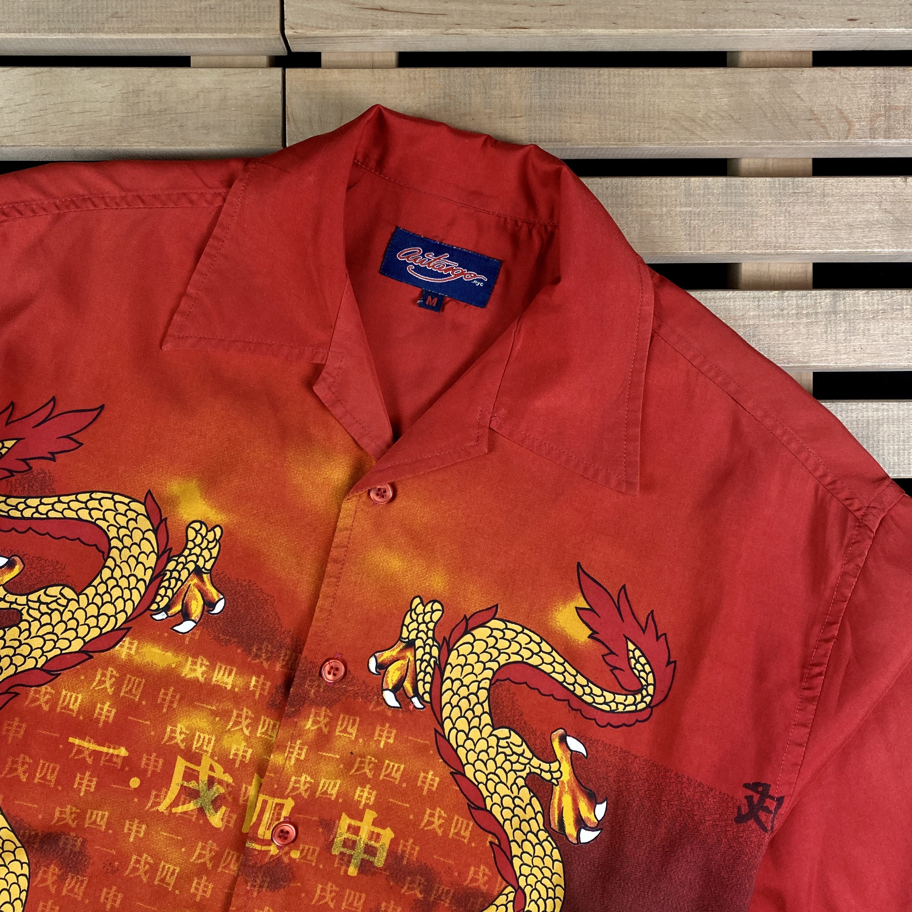 Japanese Brand × Vintage Men’s Japanese Shirt Dragon Big Logo Vintage Size M Size US M / EU 48-50 / 2 - 2 Thumbnail