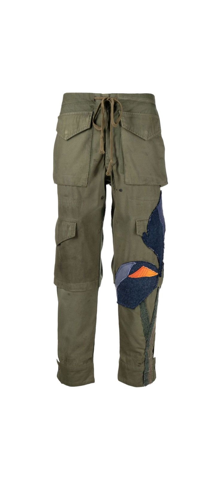Greg Lauren Iris Appliqué Straight Leg Trousers