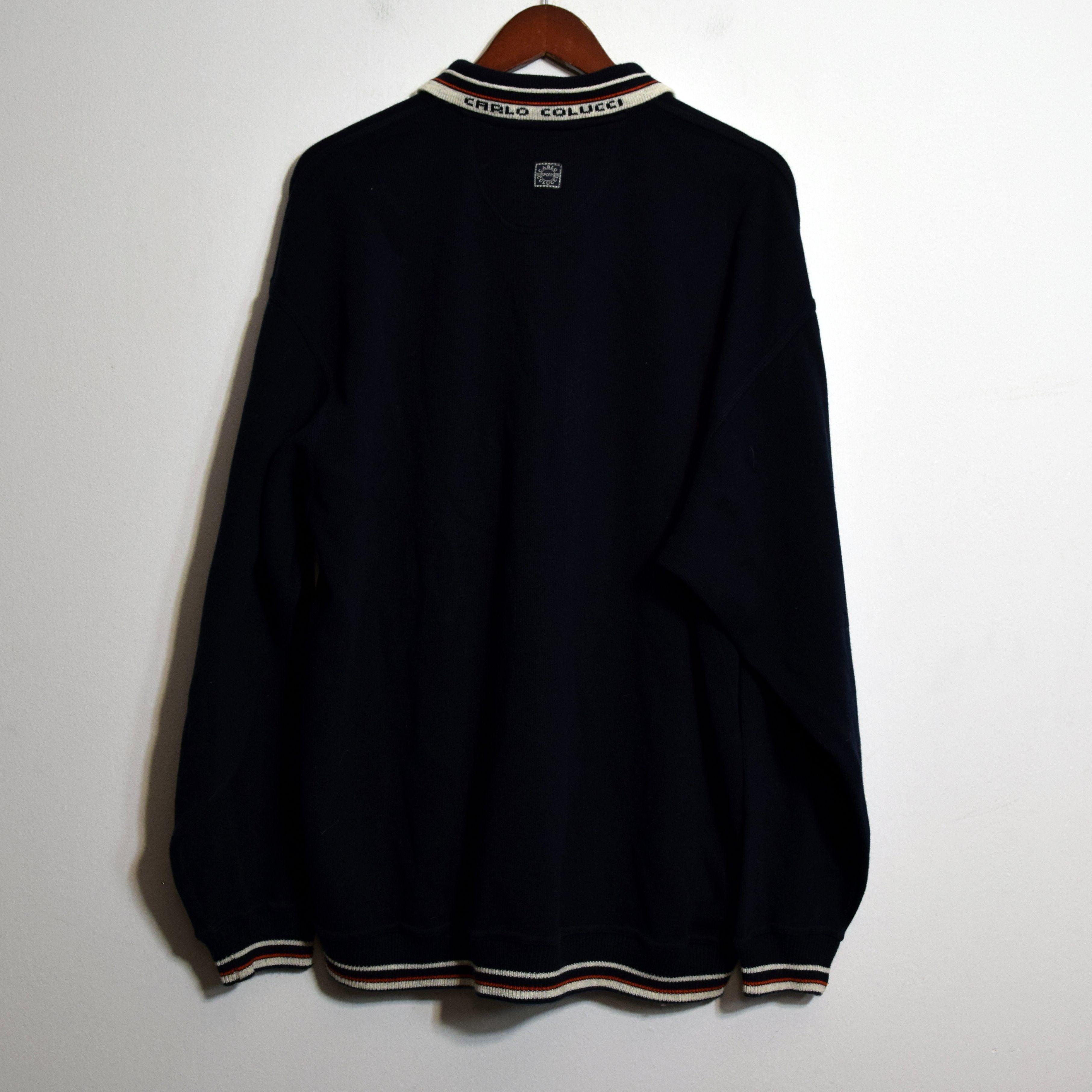 Carlo Colucci × Vintage 1/4 Zip Carlo Colluci Jumper Knitwear Vintage XXL Sweater Size US XL / EU 56 / 4 - 7 Thumbnail