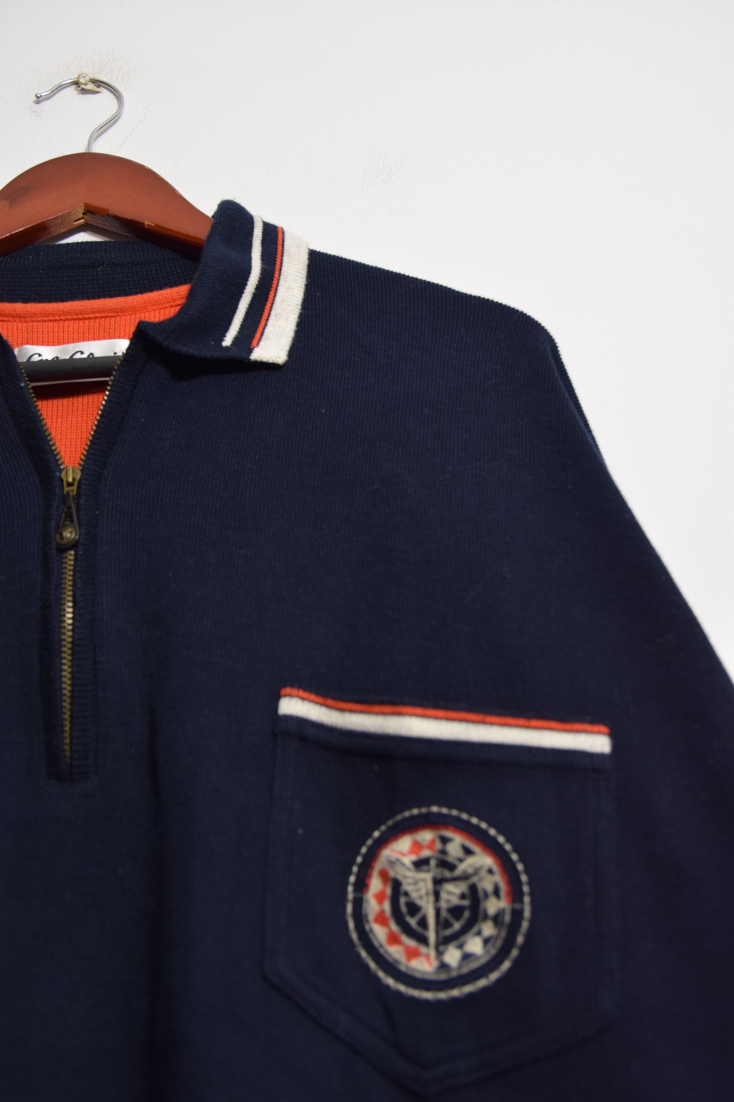 Carlo Colucci × Vintage 1/4 Zip Carlo Colluci Jumper Knitwear Vintage XXL Sweater Size US XL / EU 56 / 4 - 3 Thumbnail
