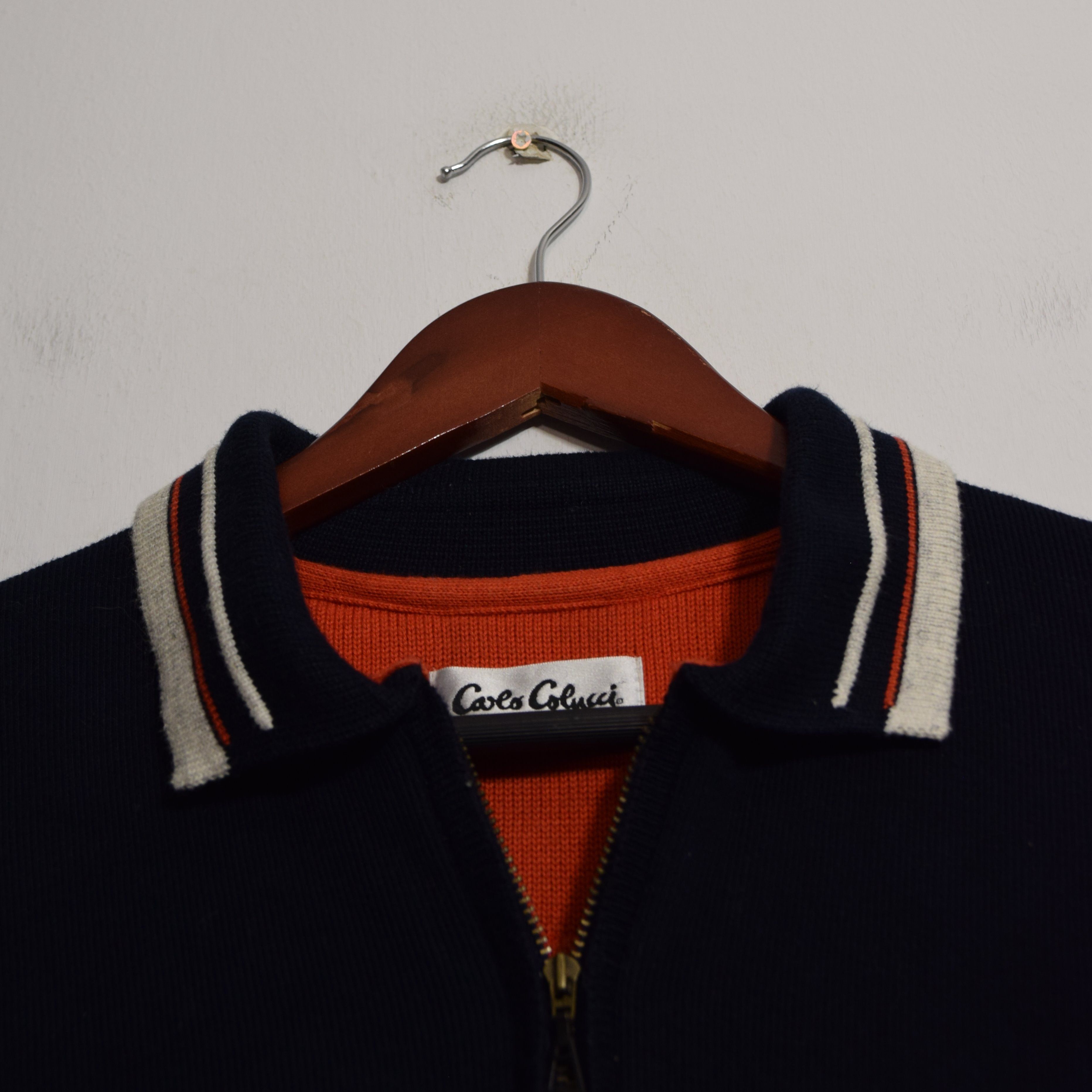 Carlo Colucci × Vintage 1/4 Zip Carlo Colluci Jumper Knitwear Vintage XXL Sweater Size US XL / EU 56 / 4 - 4 Thumbnail
