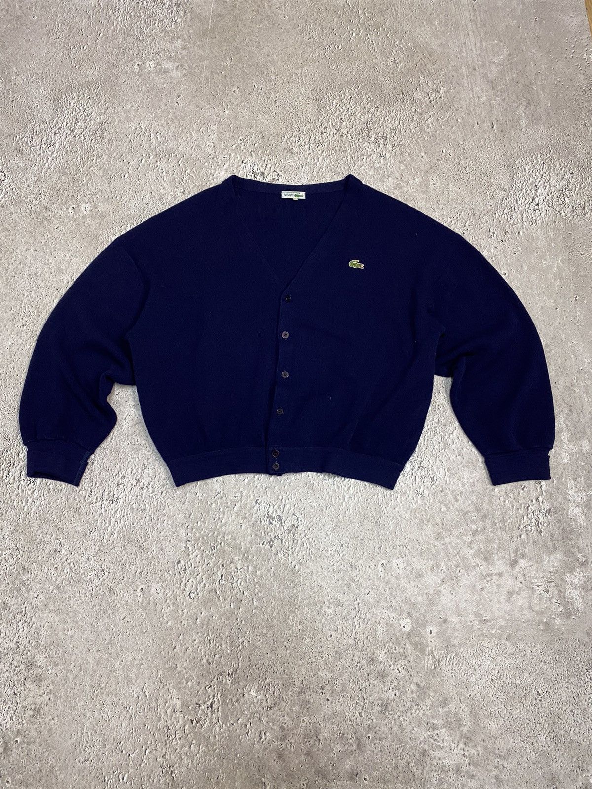Vintage cardigan Lacoste chemise navy blue