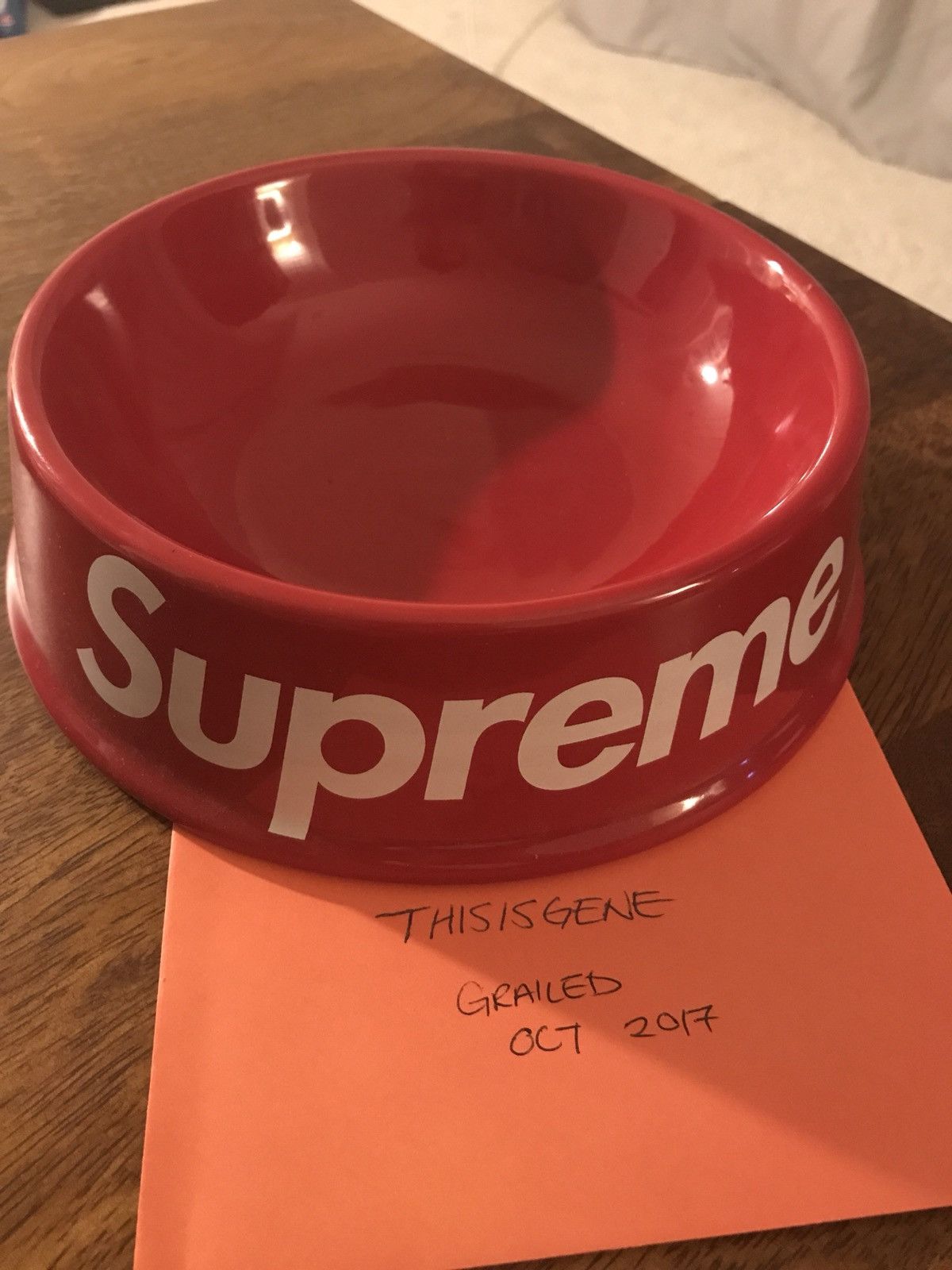 Supreme Diamond Plate Dog Bowl Red - SS23 - US