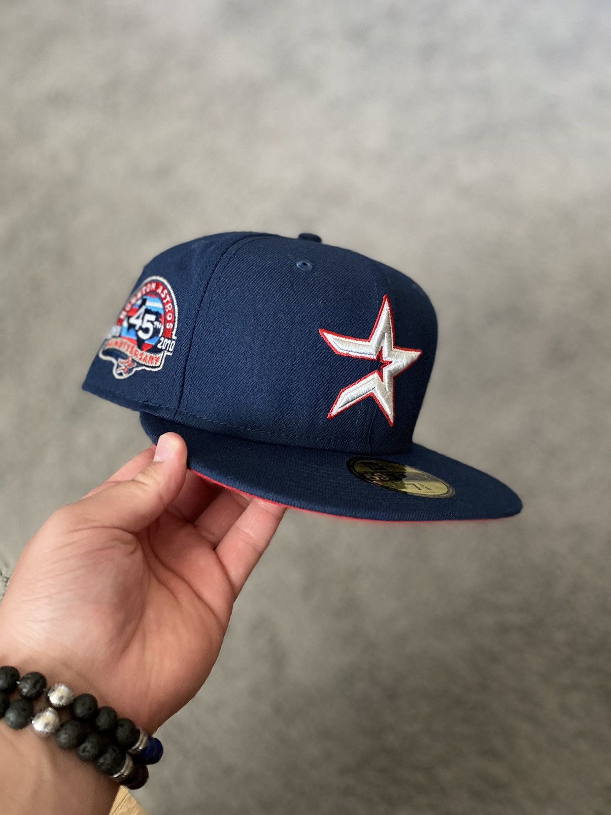 Hat Club × New Era 7 3/8 - Blue Red Houston Astros OG Rockets Crossover ...