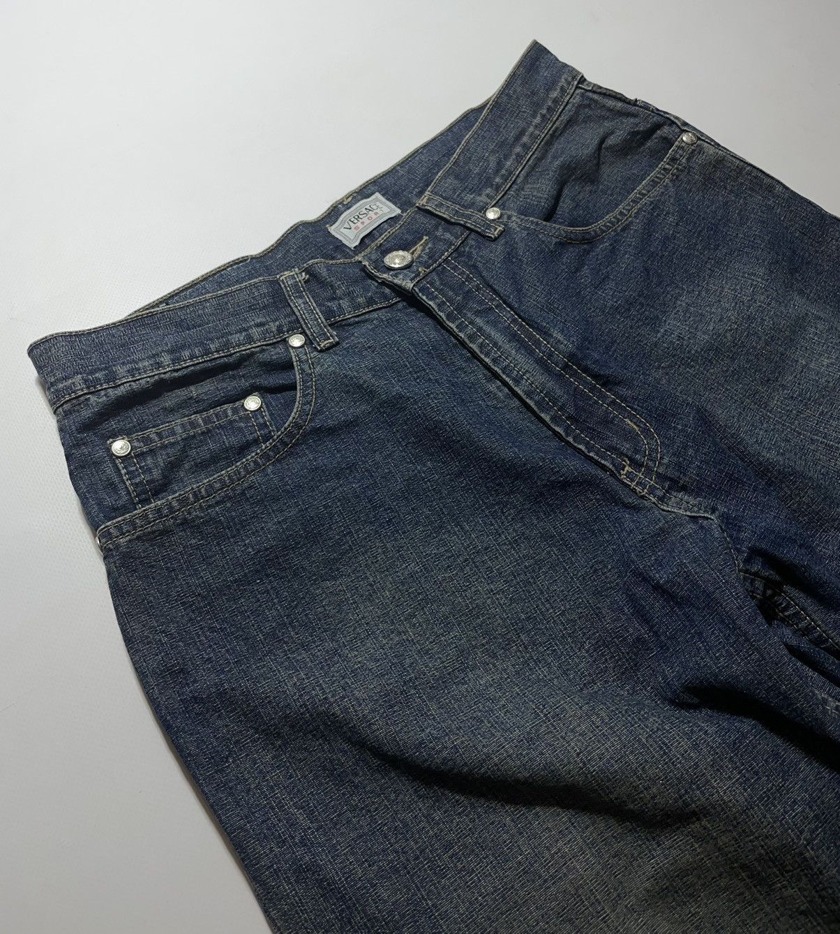 Versace Vintage Y2K Versace Sport Medusa Denim Pants Size US 32 / EU 48 - 3 Thumbnail
