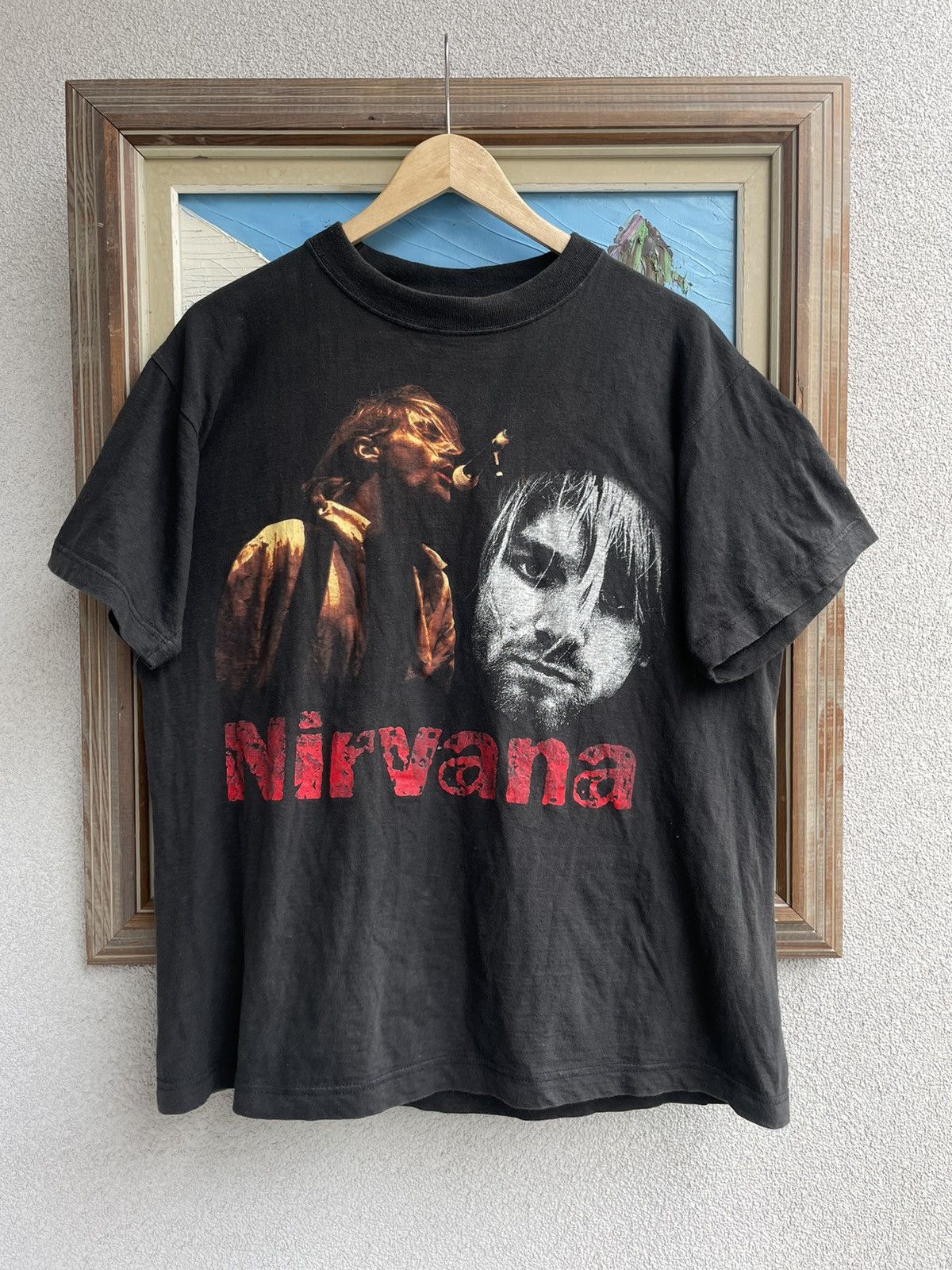 NIRVANA Nirvana Band T-shirt, Band T, Men's M size cotton brown type Vintage Second Hand