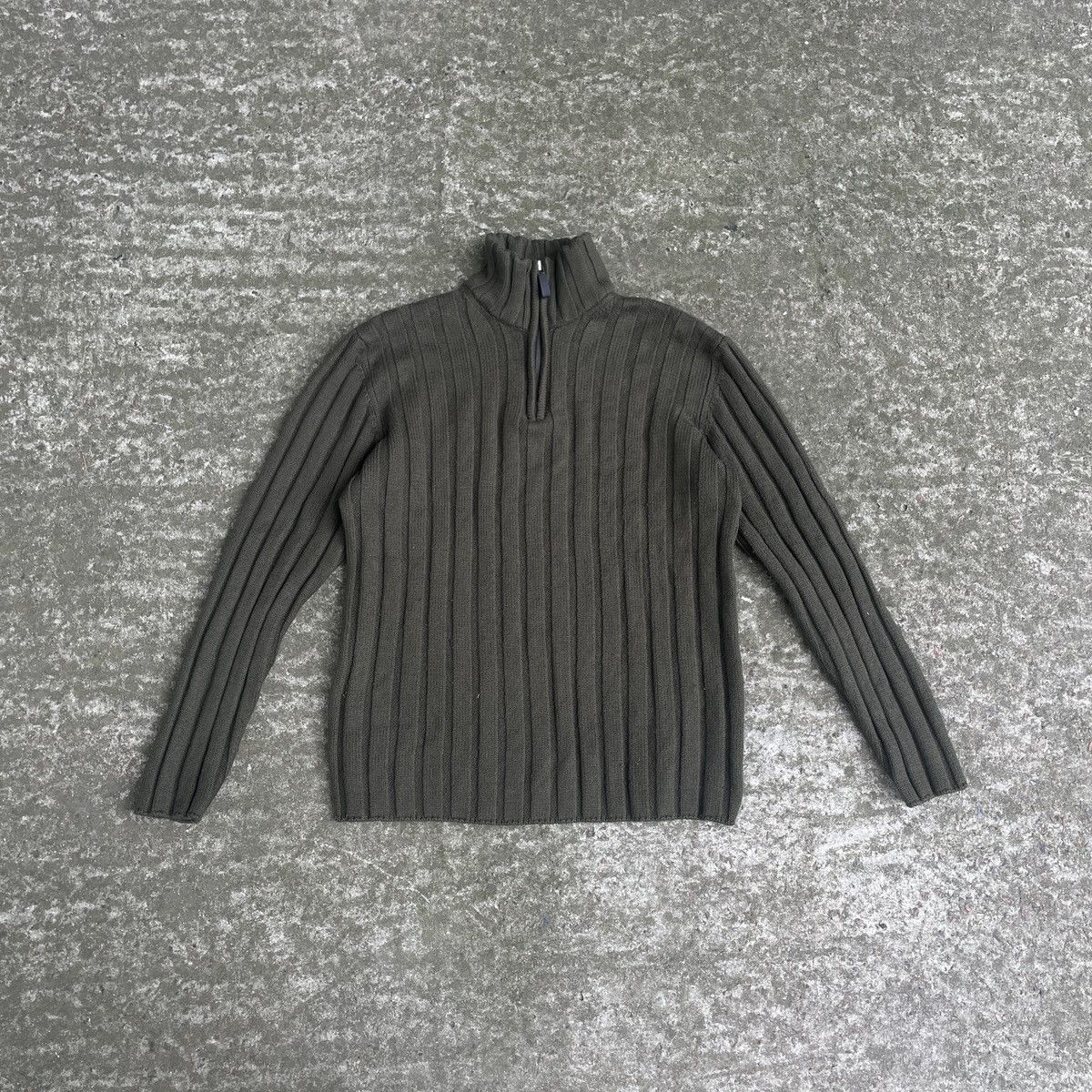 Vintage Vintage Olive Military Sweater Size US M / EU 48-50 / 2 - 1 Thumbnail