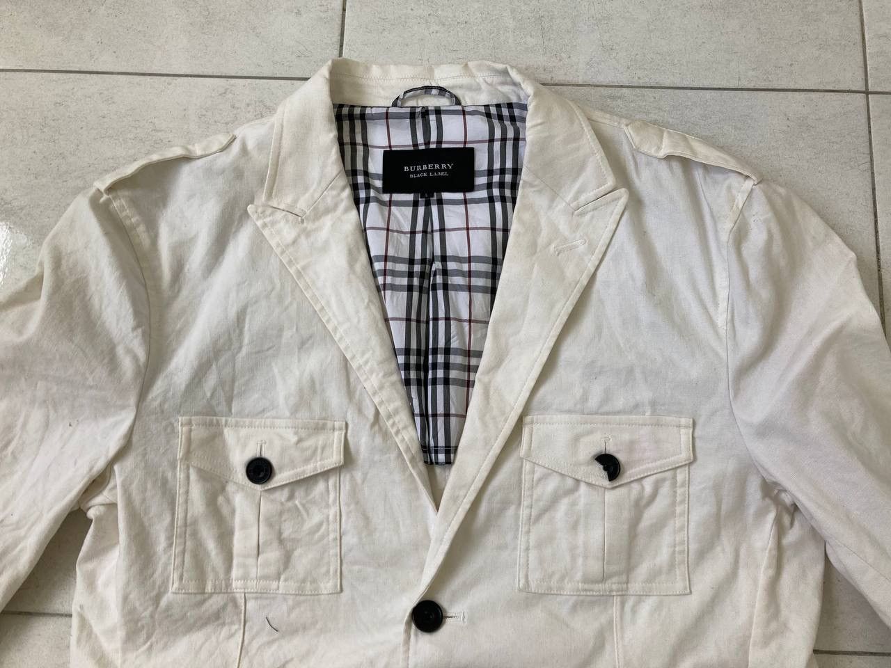 Burberry × Vintage BURBERRY BLACK LABEL Size 38L - 4 Thumbnail