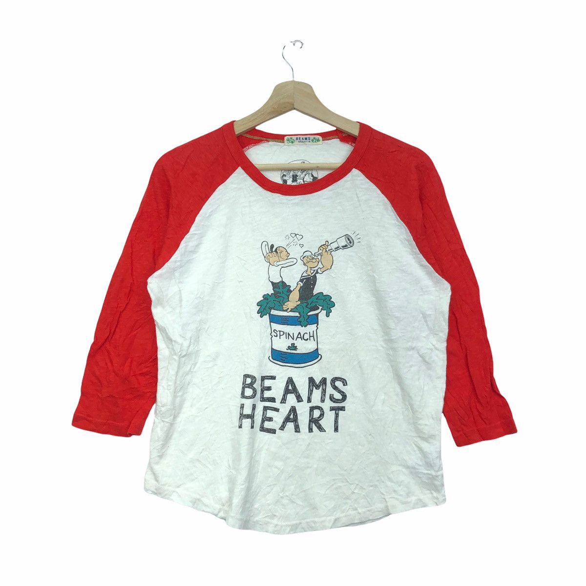 BEAMS HEARTS POPEYE Spinach Cartoon T-Shirts