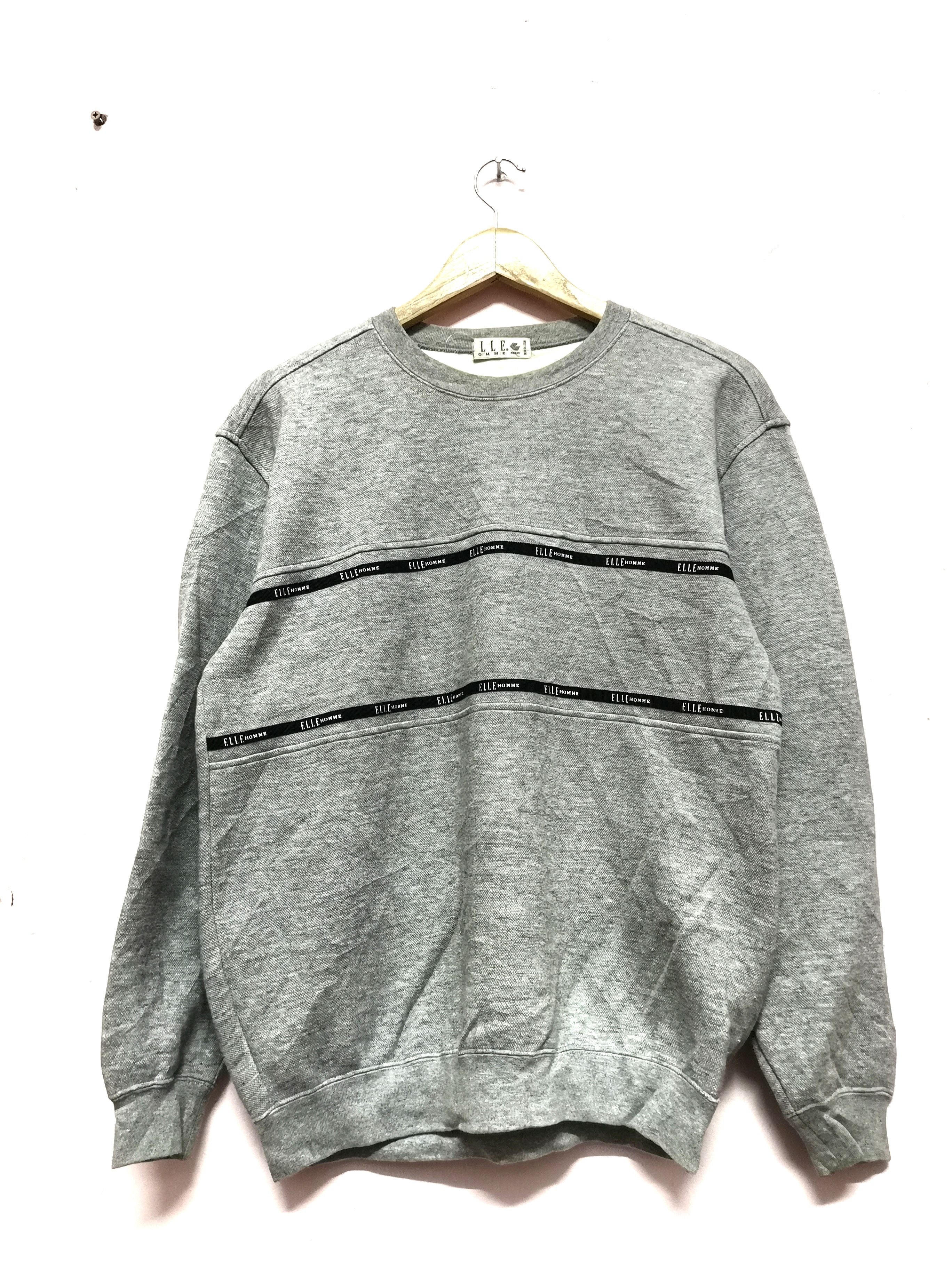 Vintage ELLE HOMME PARIS Stripes Medium Size Sweatshirts