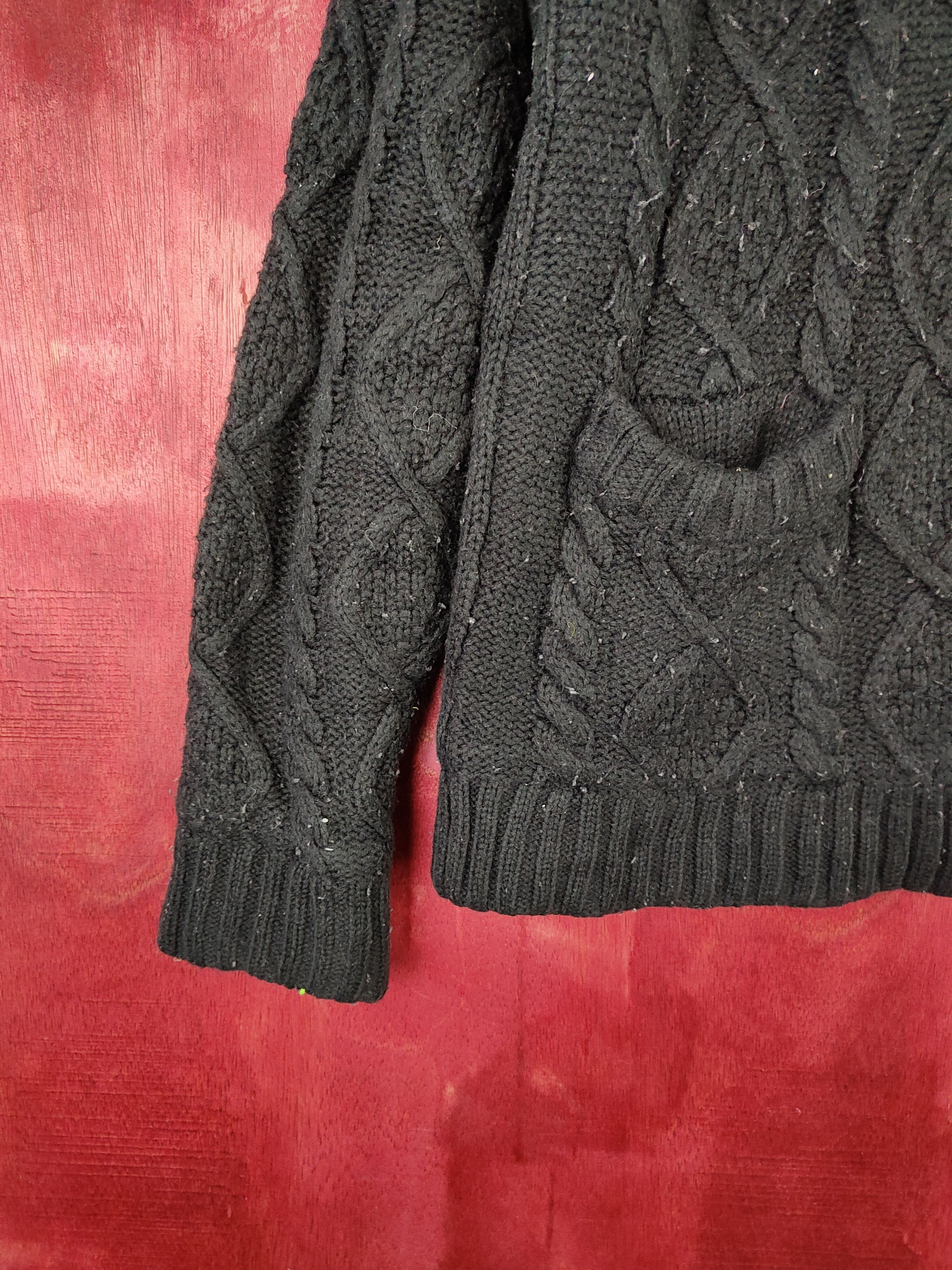 Aran Isles Knitwear Pinc Ponc Black Knitwear Hoodie Sweater #5908 Size L / US 10 / IT 46 - 5 Thumbnail