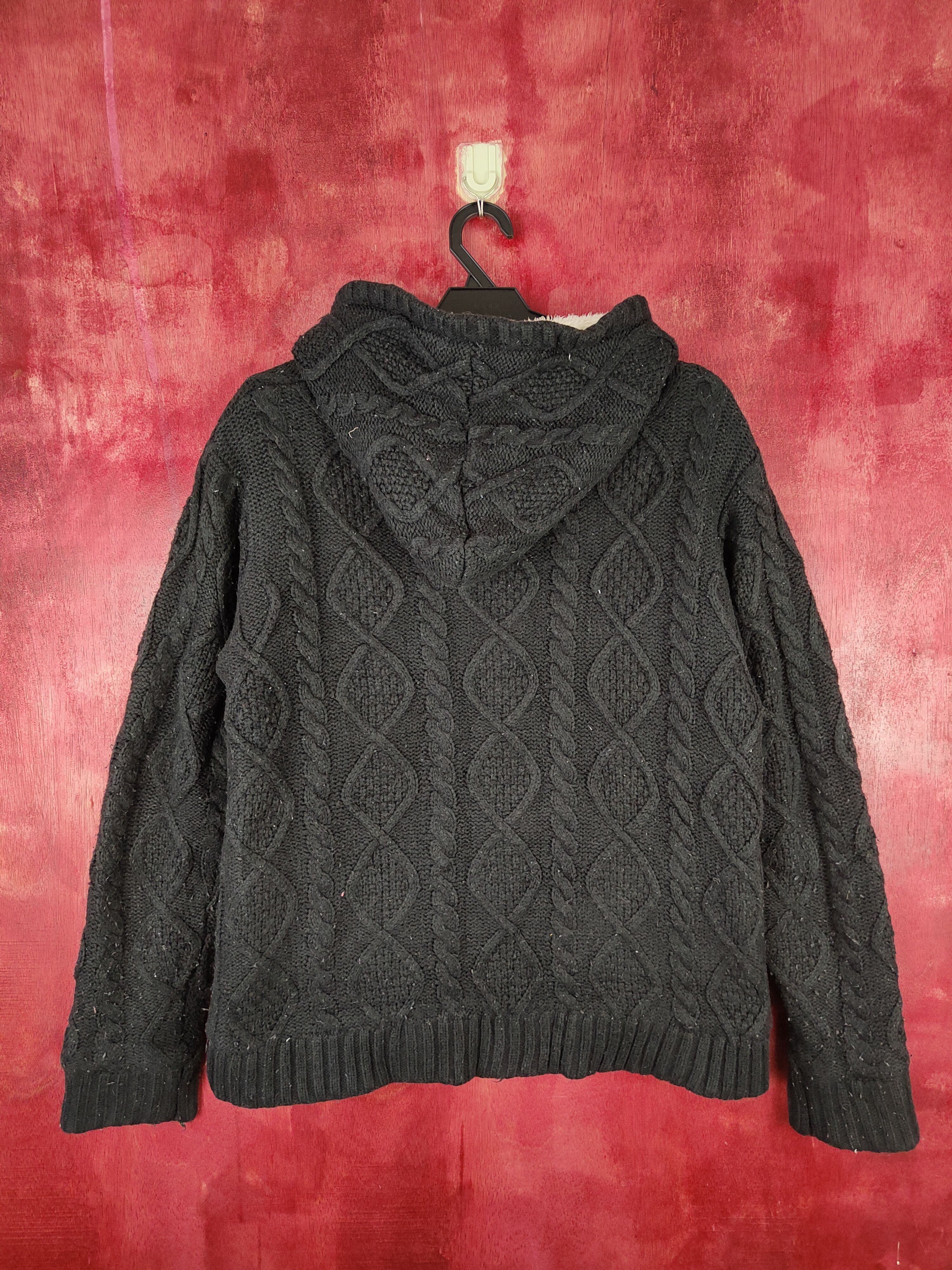 Aran Isles Knitwear Pinc Ponc Black Knitwear Hoodie Sweater #5908 Size L / US 10 / IT 46 - 8 Thumbnail