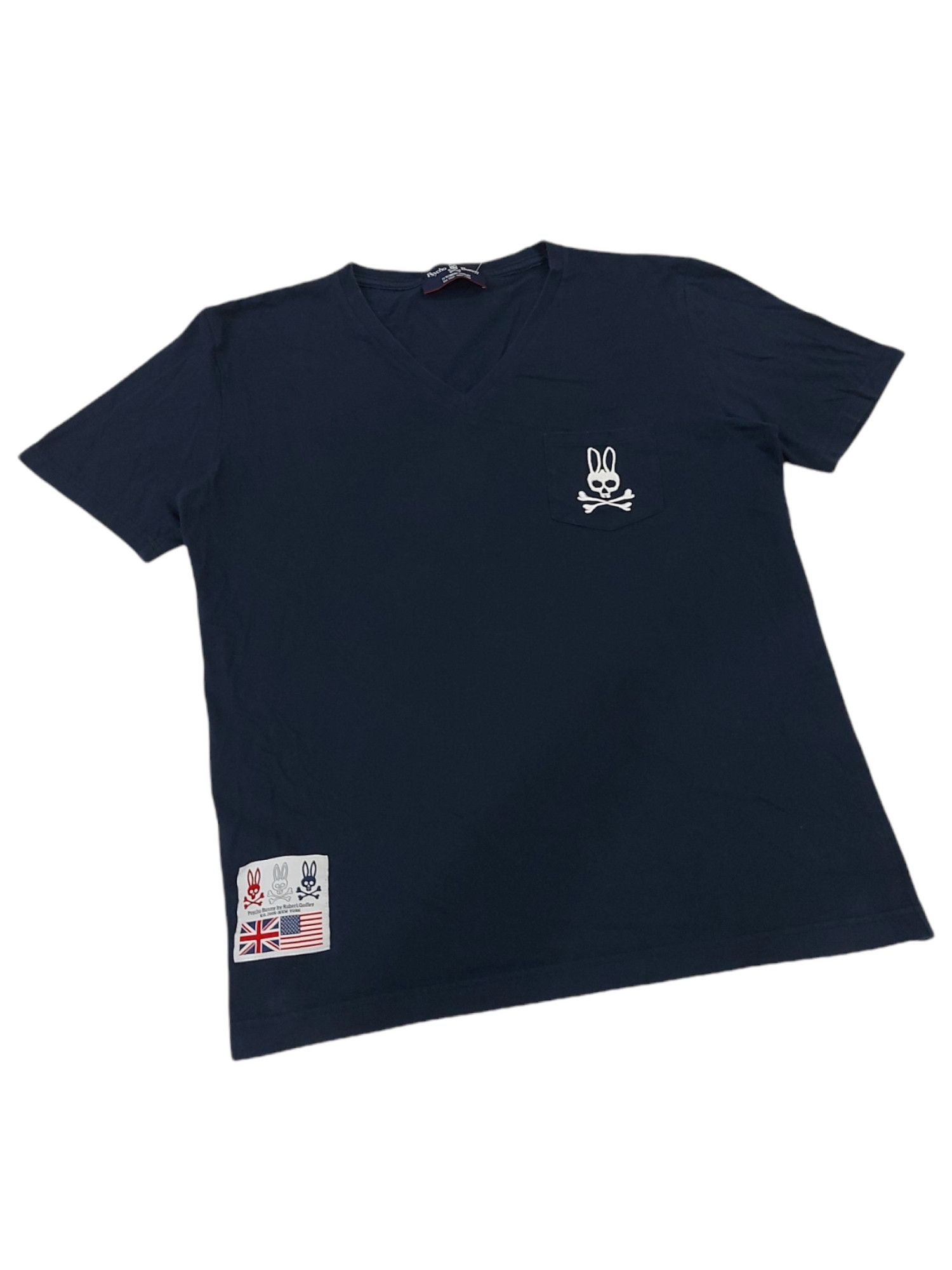 Designer × Psycho Bunny RARE! PSYCHO BUNNY ROBERT GODLEY LOGO POCKET TEE Size US L / EU 52-54 / 3 - 4 Thumbnail