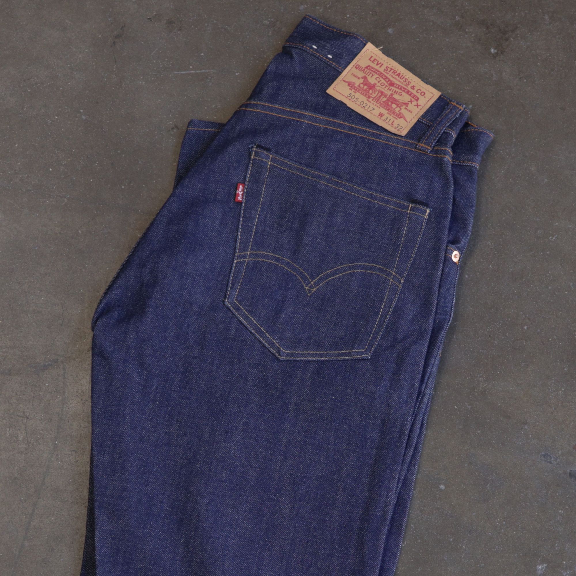 image of Levis x Levis Vintage Clothing 1967 505 Rigid Jeans - 31X32 Tts in Indigo Rigid, Men's