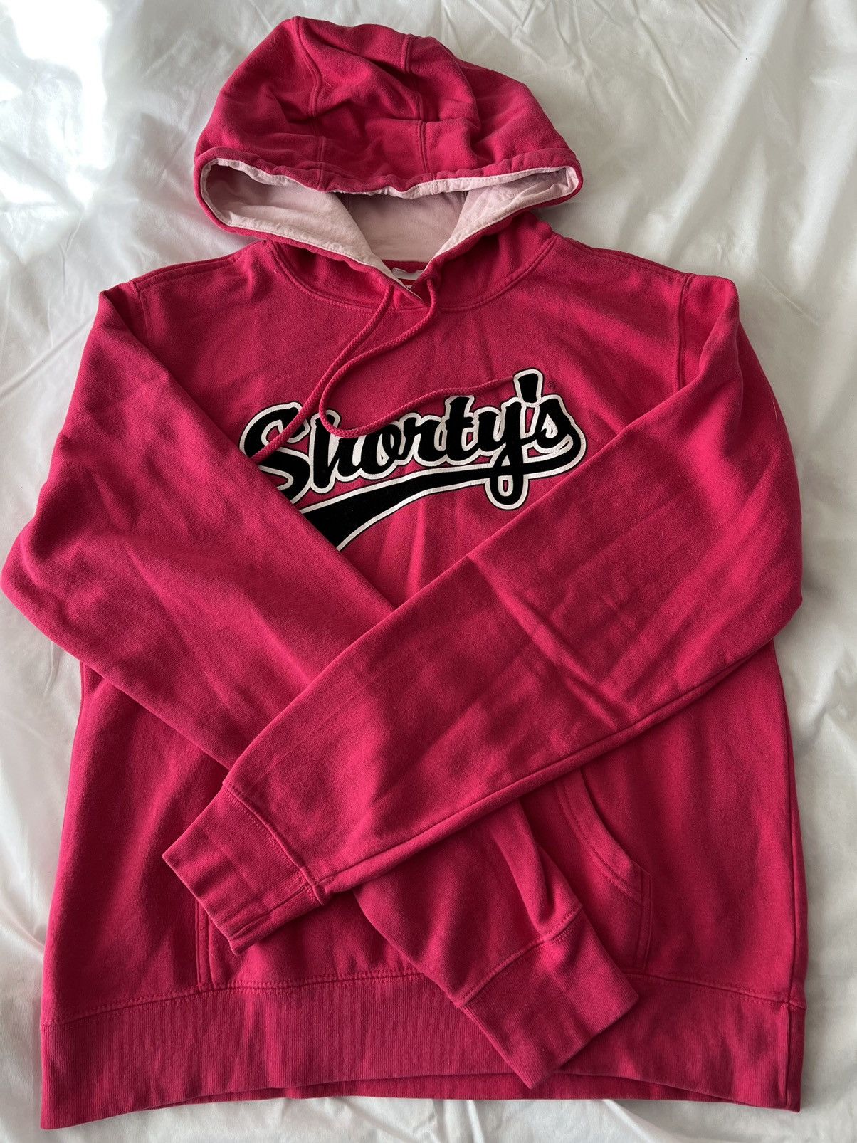Shorty's Skateboards Vintageish Shorty’s Skateboard Hoodie Pink Grailed
