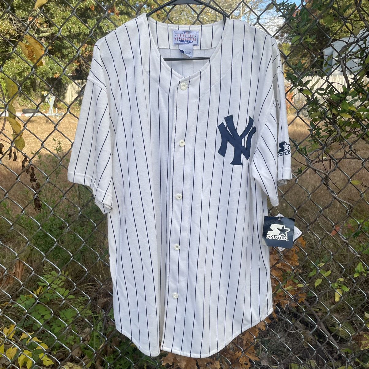 90's Whitey Ford New York Yankees Starter MLB Jersey Size Large – Rare VNTG