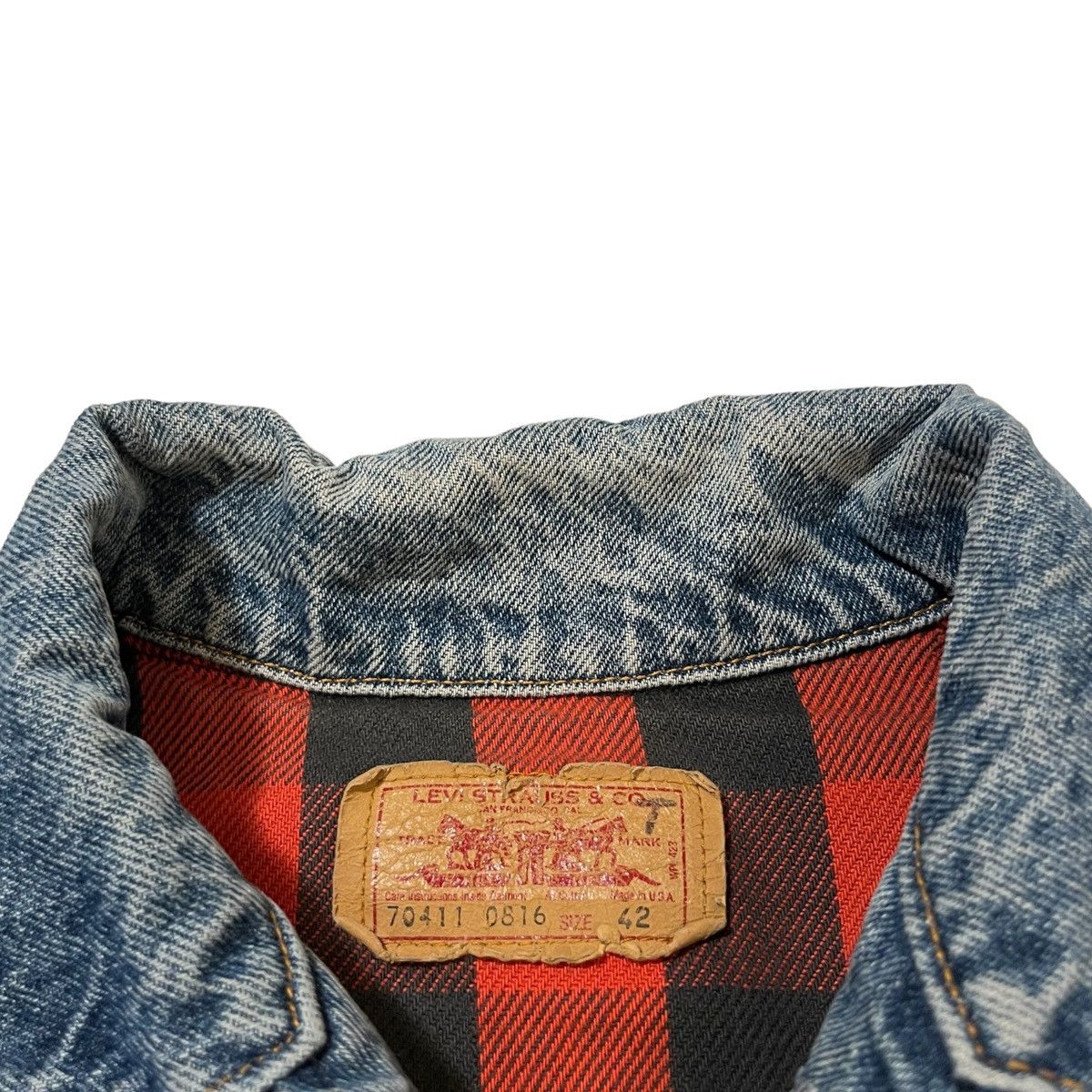 Levi's 90s Levi’s Flannel Lined Denim Jacket Size US S / EU 44-46 / 1 - 5 Thumbnail