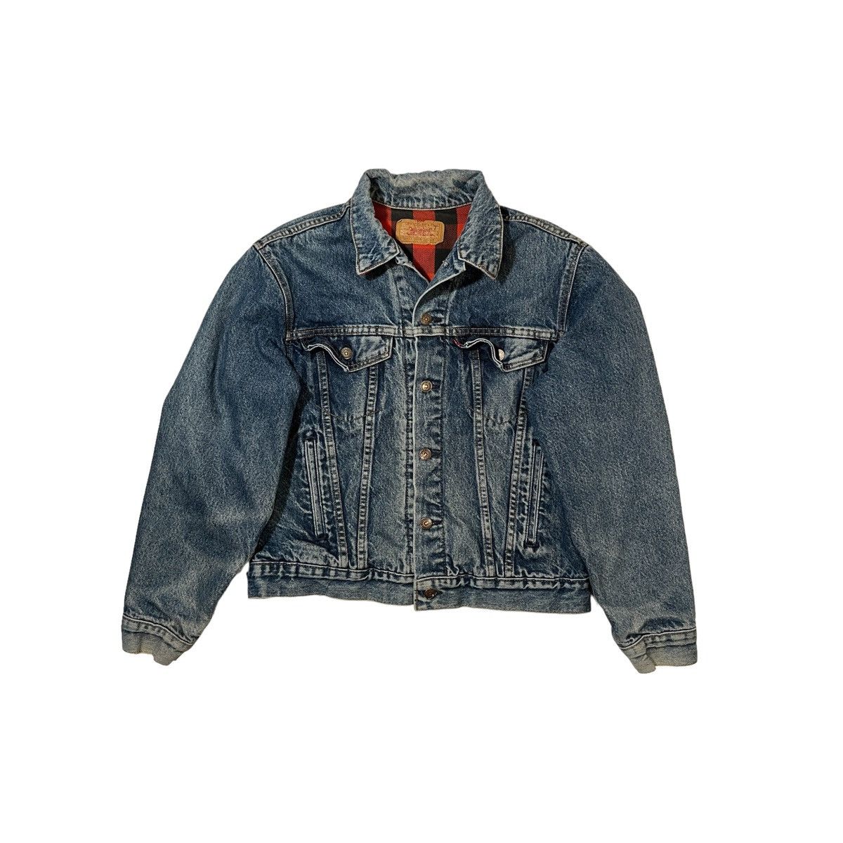 Levi's 90s Levi’s Flannel Lined Denim Jacket Size US S / EU 44-46 / 1 - 1 Thumbnail