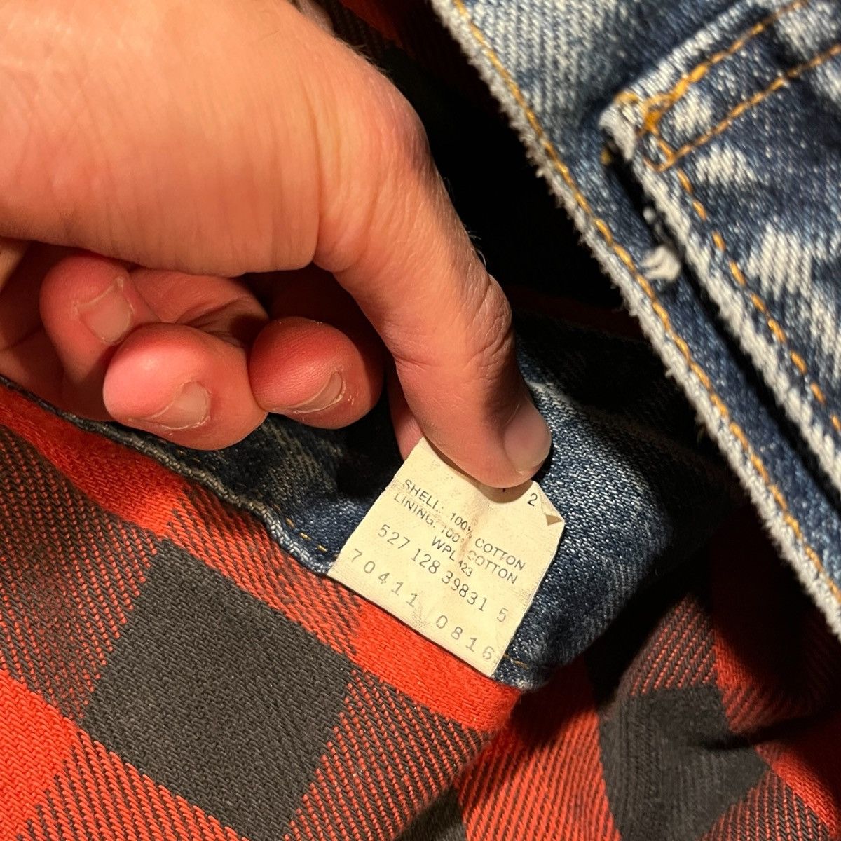 Levi's 90s Levi’s Flannel Lined Denim Jacket Size US S / EU 44-46 / 1 - 7 Thumbnail