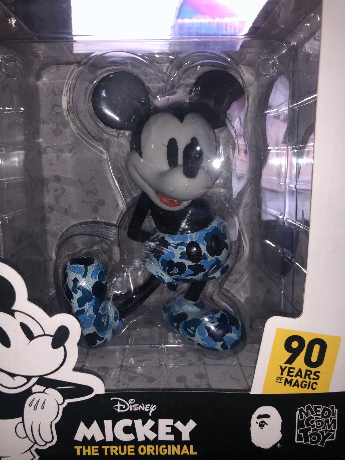 Bape Bape x Mickey Mouse VCD Vinyl Blue Camo | Grailed