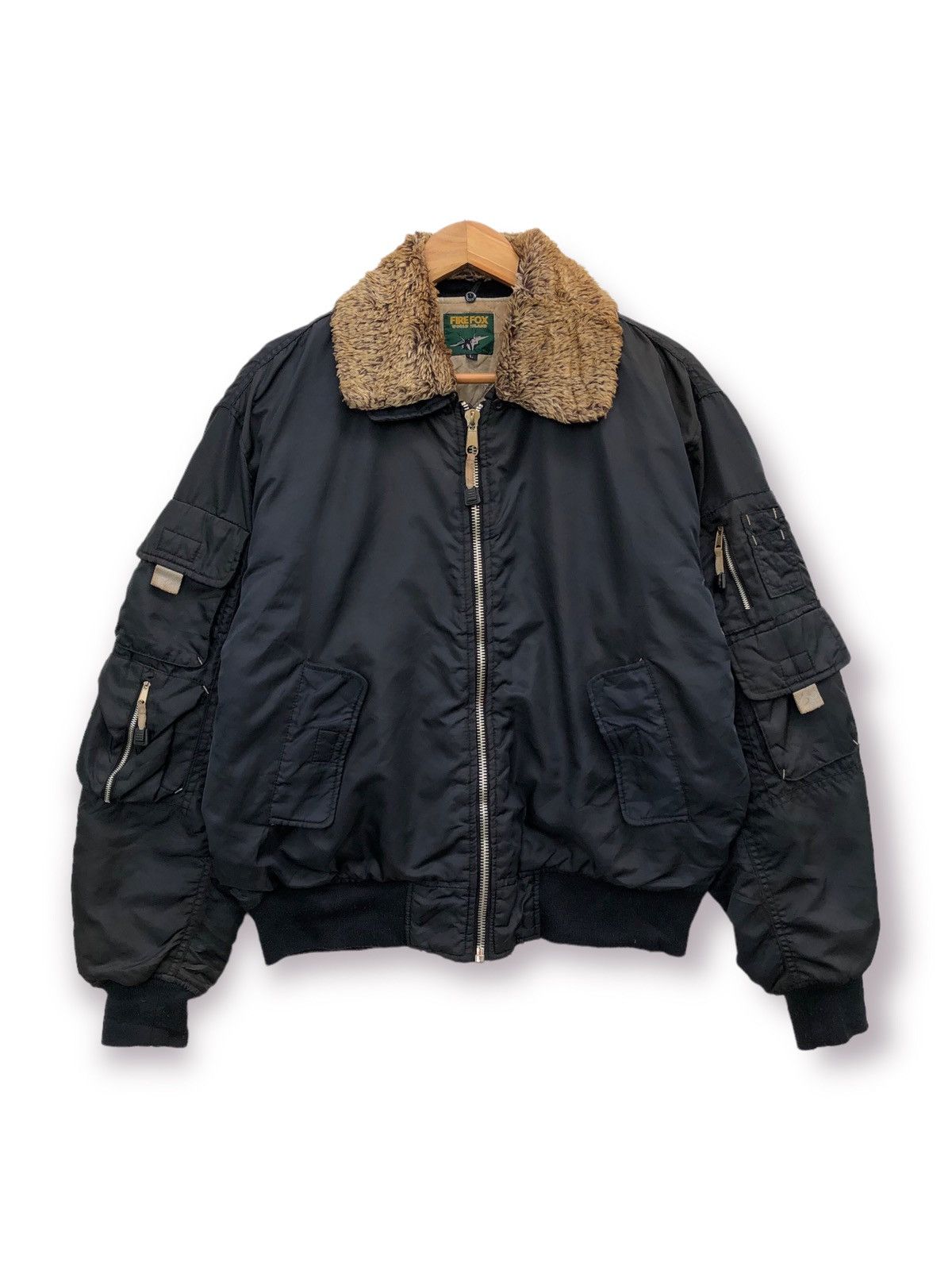 Vintage 🔥Vintage Fire Fox World Island Flight Bomber Jacket Size US L / EU 52-54 / 3 - 1 Thumbnail