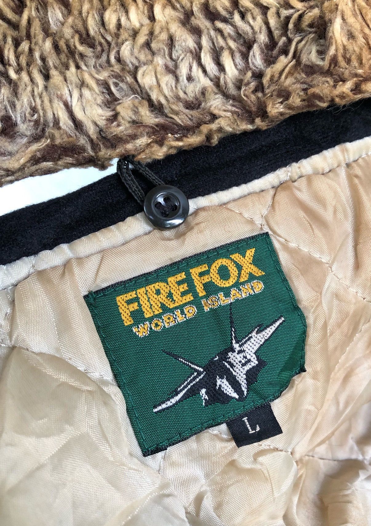 Vintage 🔥Vintage Fire Fox World Island Flight Bomber Jacket Size US L / EU 52-54 / 3 - 11 Thumbnail
