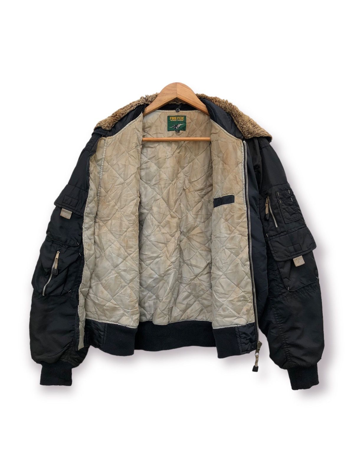 Vintage 🔥Vintage Fire Fox World Island Flight Bomber Jacket Size US L / EU 52-54 / 3 - 5 Thumbnail