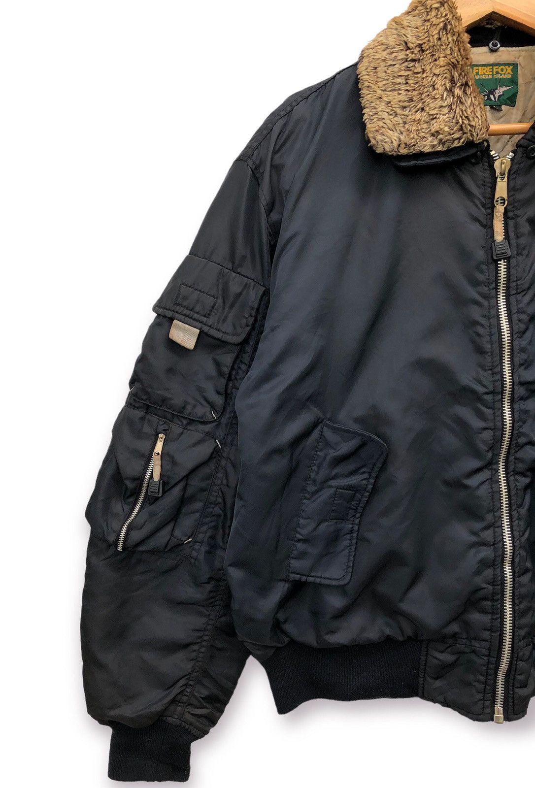 Vintage 🔥Vintage Fire Fox World Island Flight Bomber Jacket Size US L / EU 52-54 / 3 - 2 Thumbnail