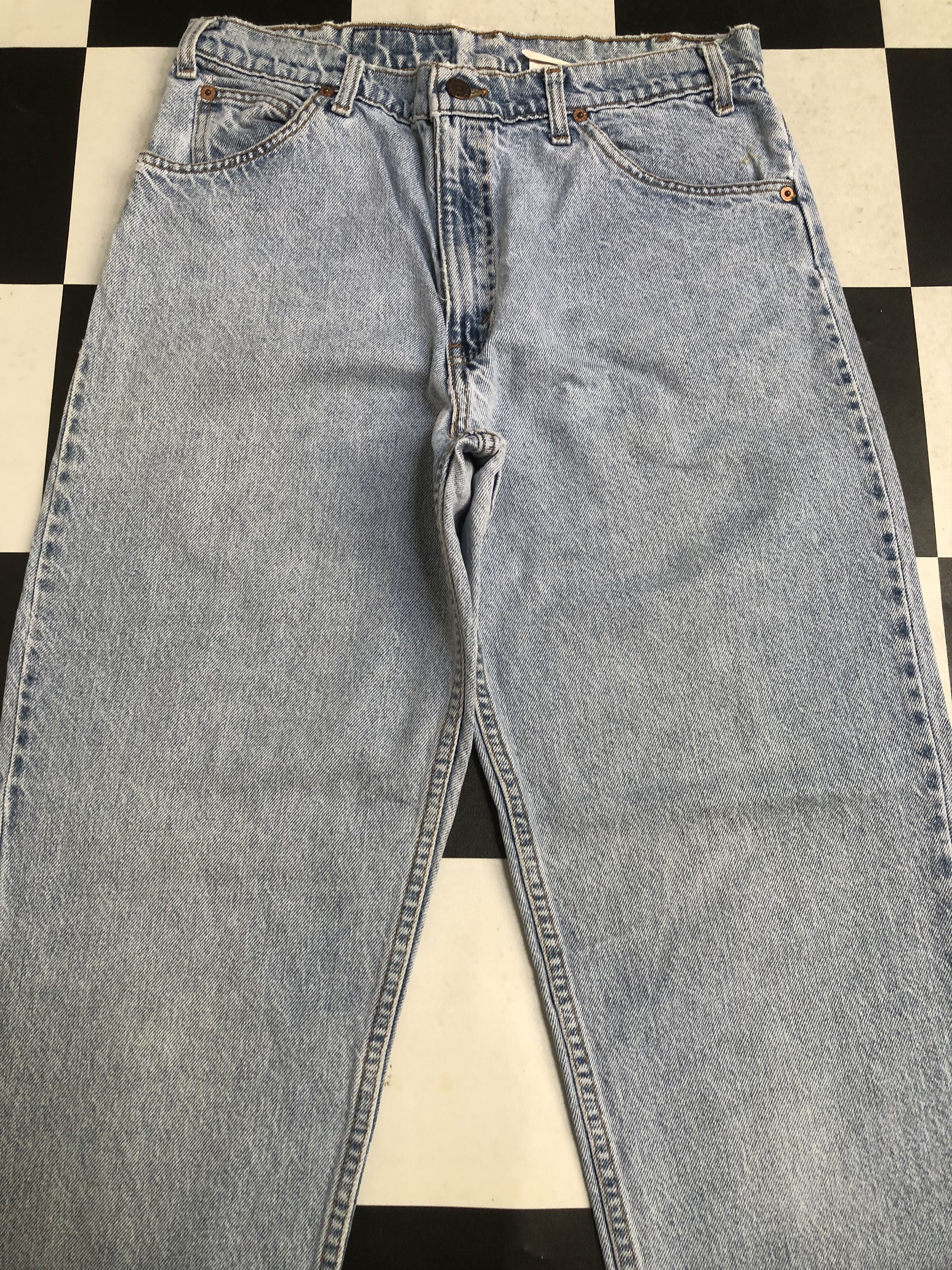 Levi's Vintage 90's Levi's 550 Faded Blue Jeans L596 Size US 32 / EU 48 - 3 Thumbnail