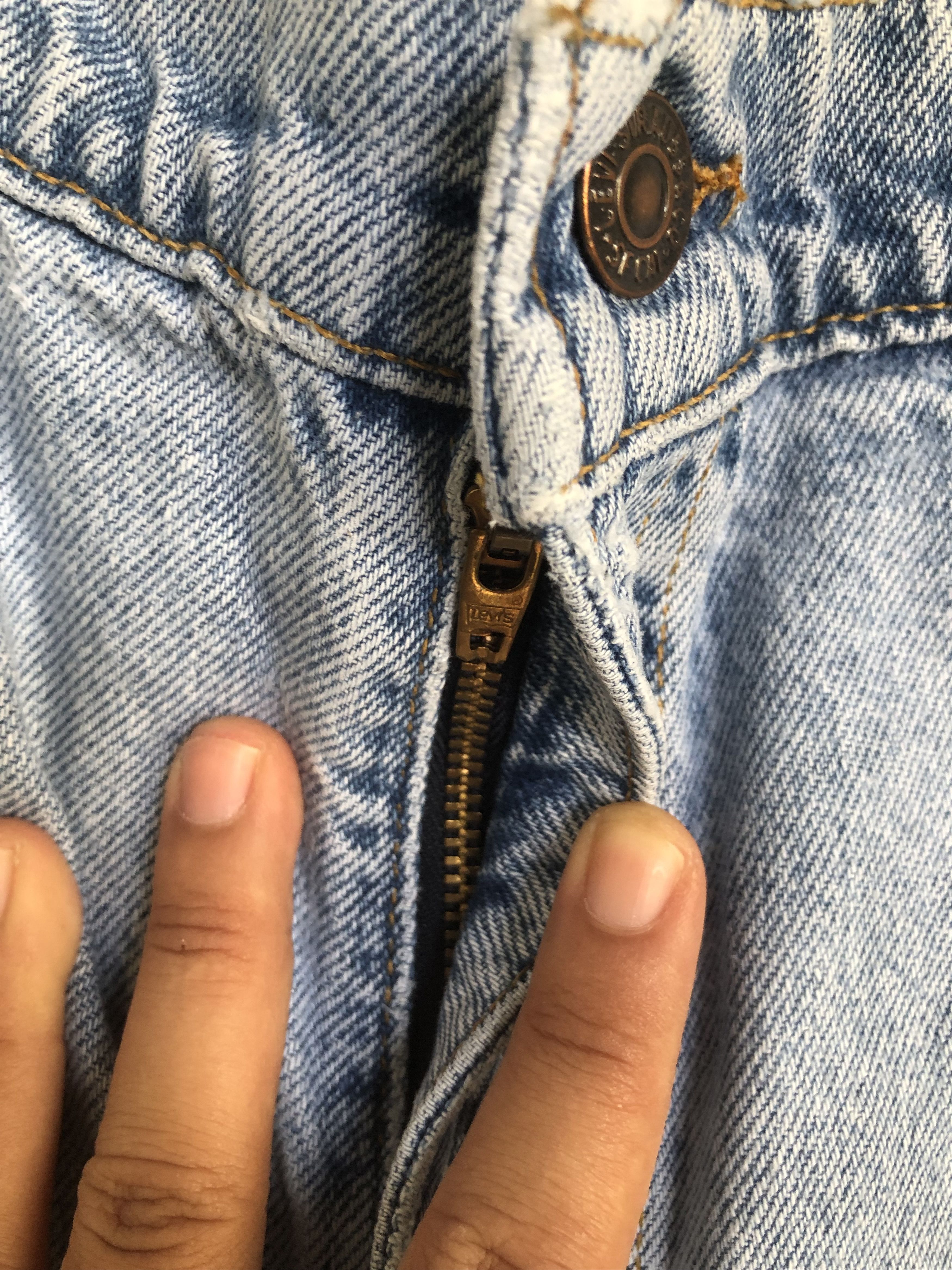 Levi's Vintage 90's Levi's 550 Faded Blue Jeans L596 Size US 32 / EU 48 - 4 Thumbnail