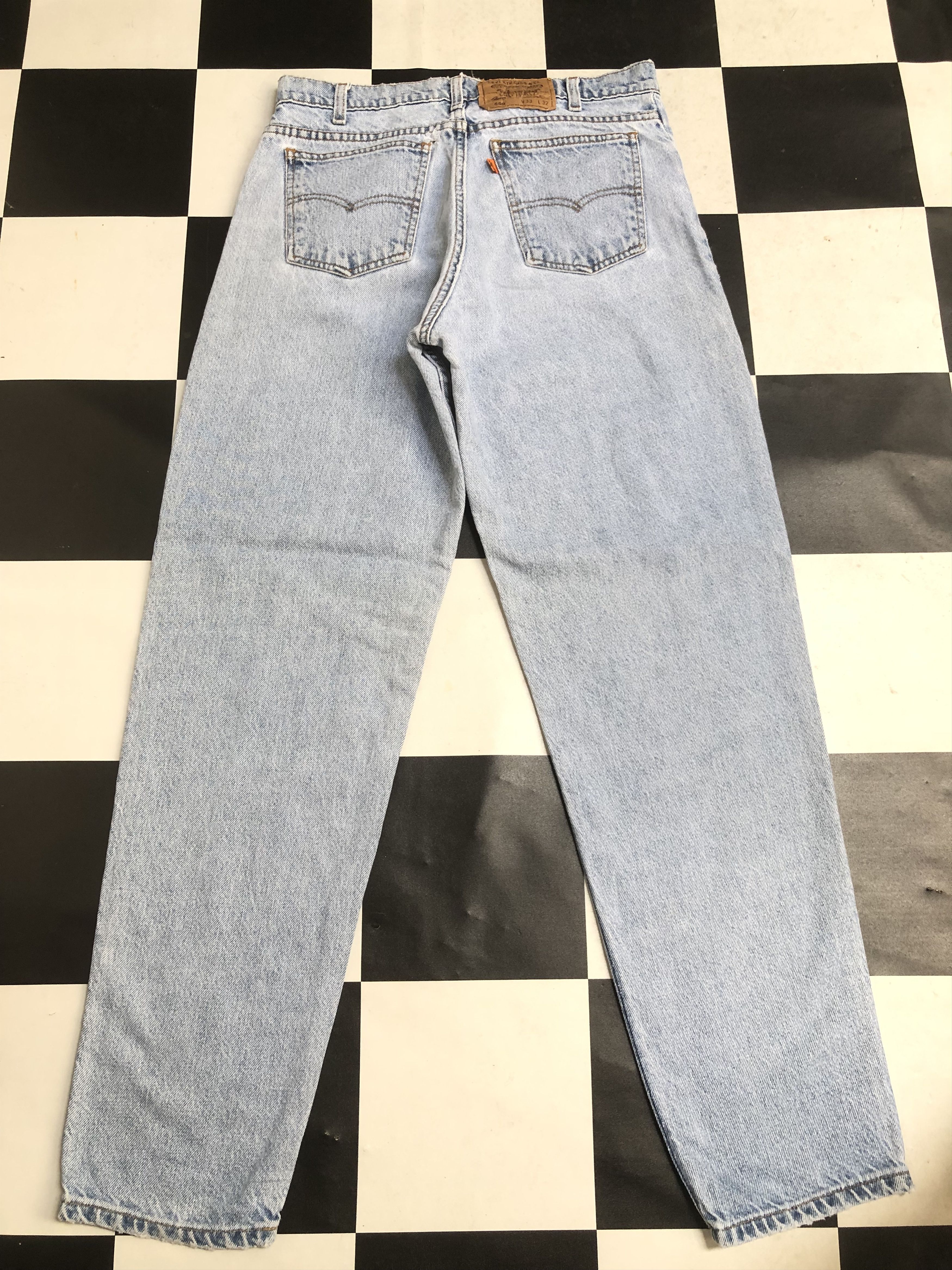 Levi's Vintage 90's Levi's 550 Faded Blue Jeans L596 Size US 32 / EU 48 - 2 Thumbnail