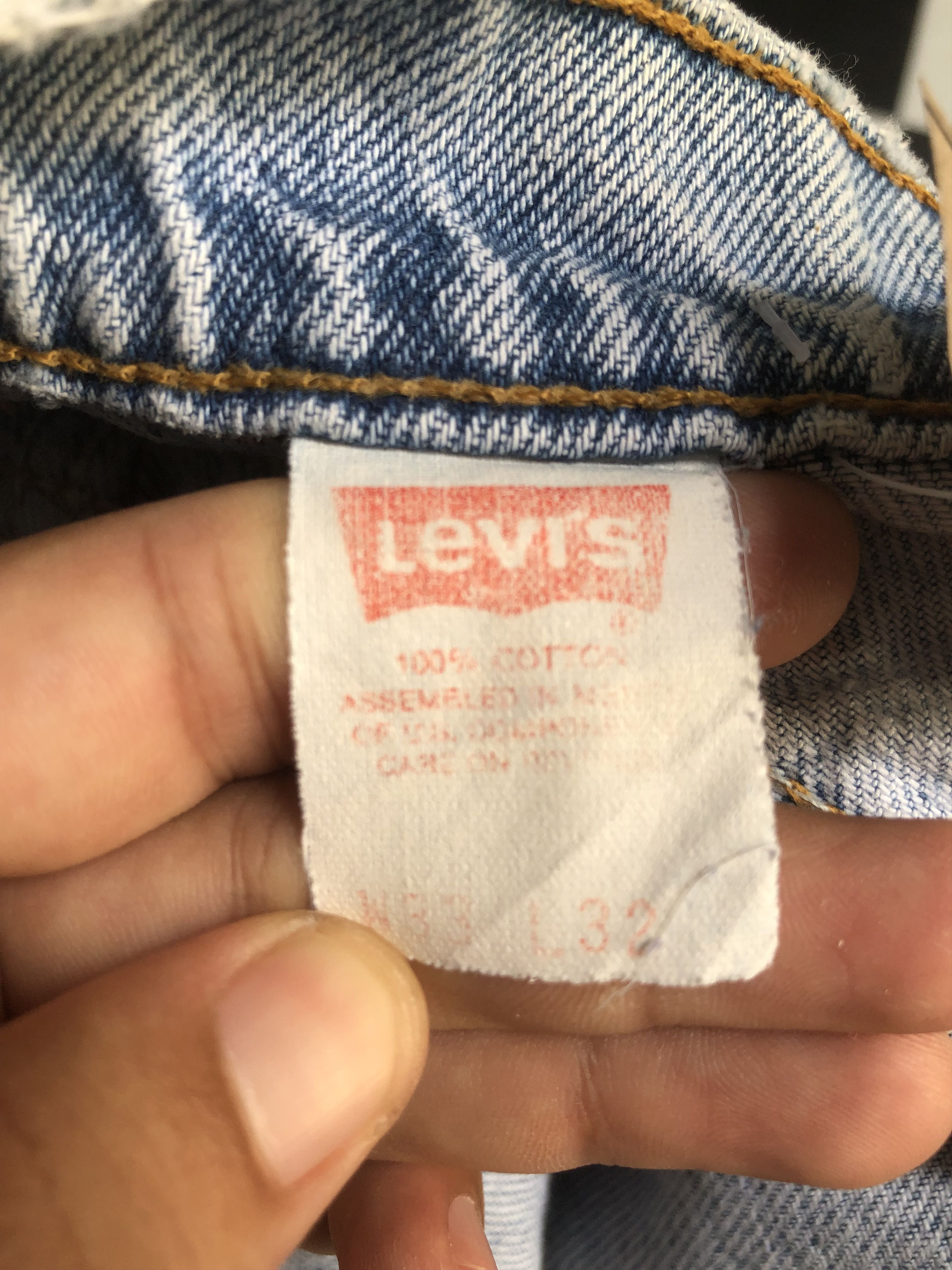 Levi's Vintage 90's Levi's 550 Faded Blue Jeans L596 Size US 32 / EU 48 - 11 Thumbnail