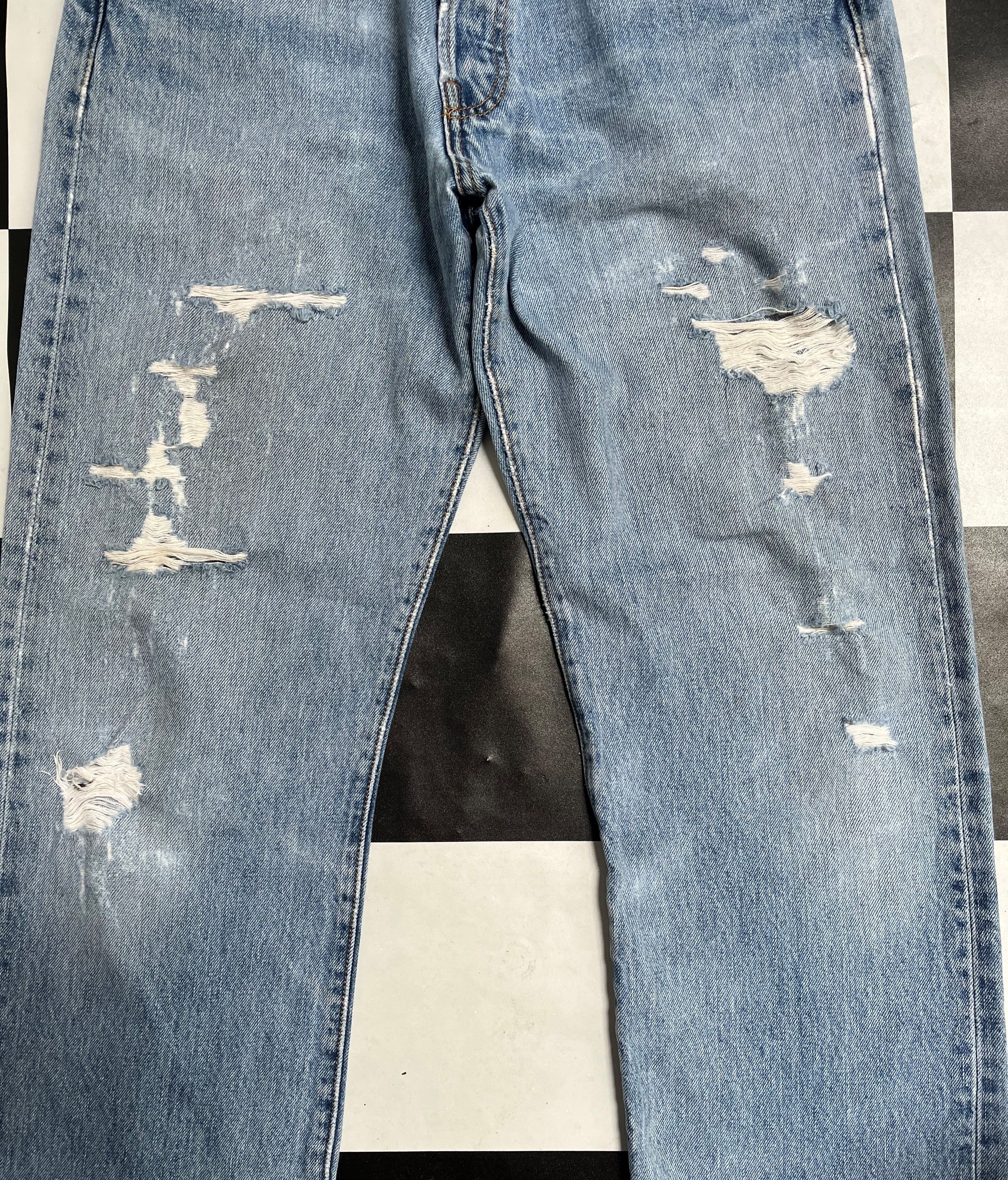 Levi's × Vintage Vintage Levis 501 Distressed Denim Jeans L96 Size US 32 / EU 48 - 3 Thumbnail