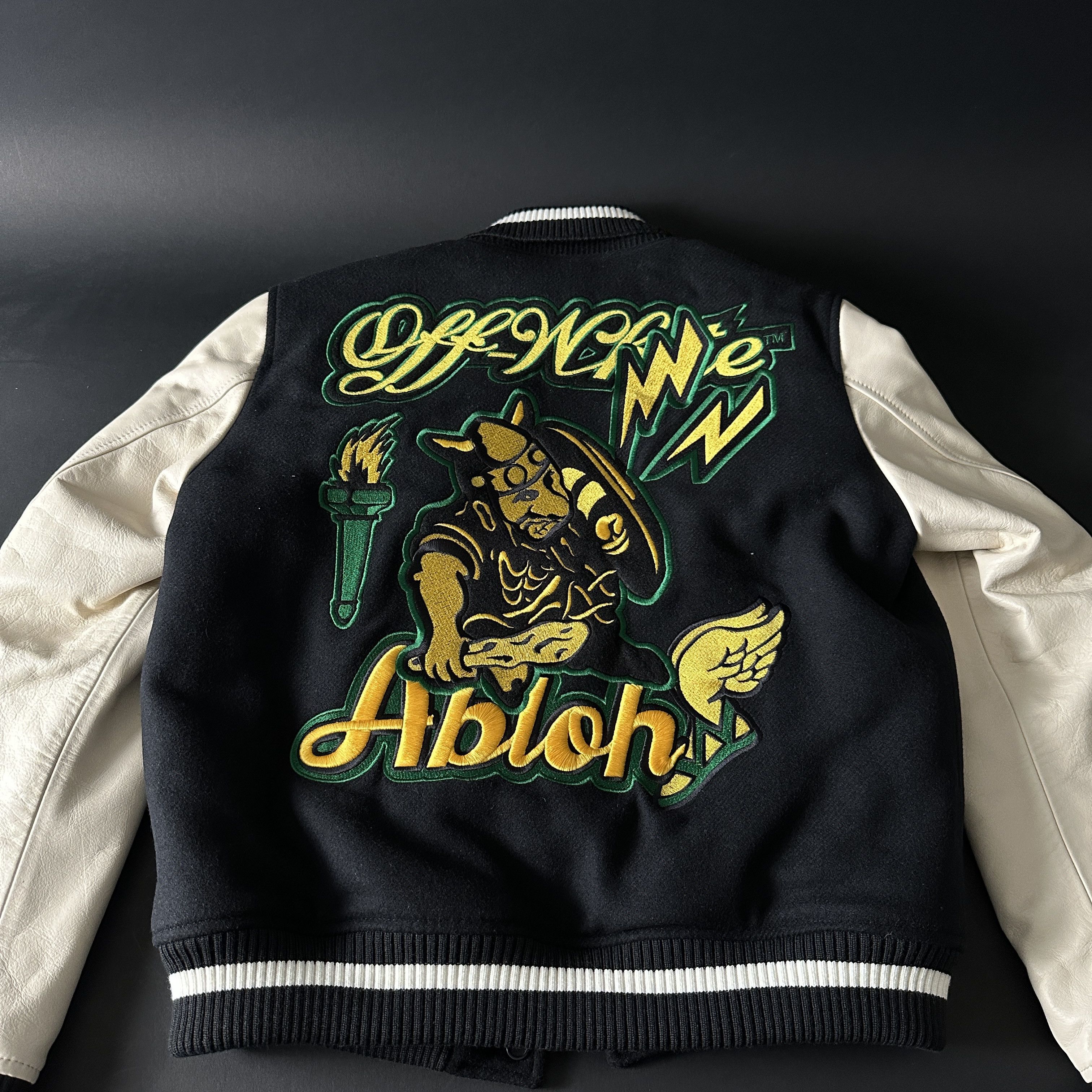 Off-White 2023 Virgil Abloh Patch Varsity Jacket Small / Medium Size US S / EU 44-46 / 1 - 3 Thumbnail