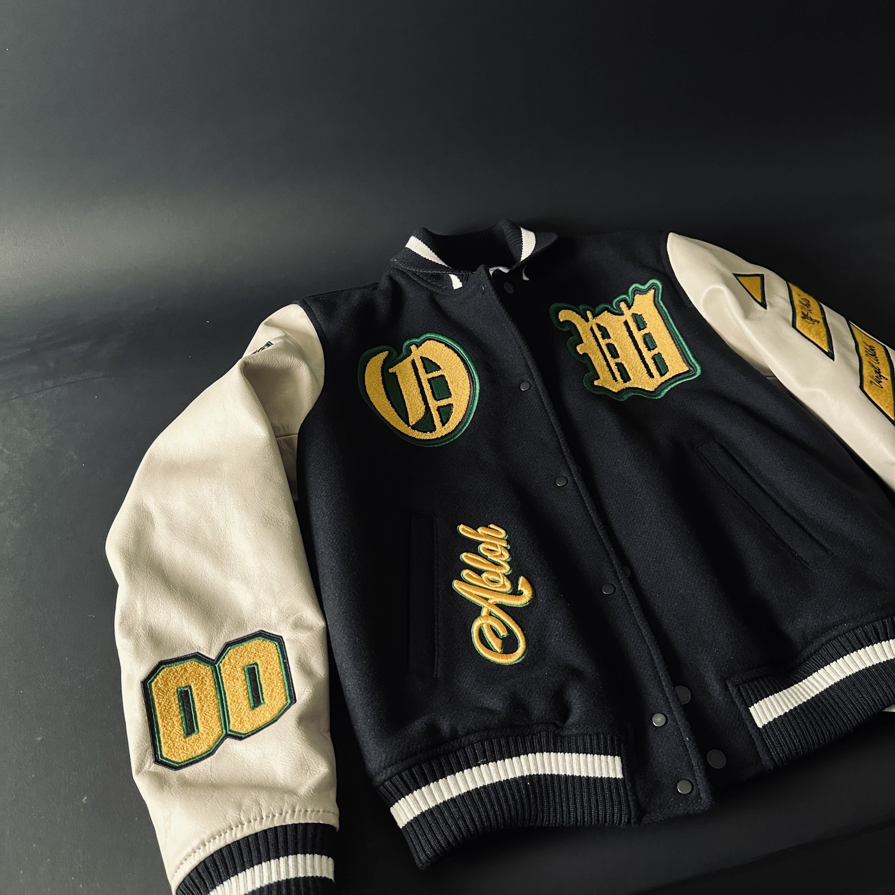 Off-White 2023 Virgil Abloh Patch Varsity Jacket Small / Medium Size US S / EU 44-46 / 1 - 1 Thumbnail