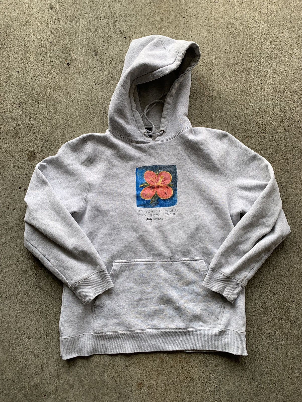 Hibiscus hoodie stussy sale