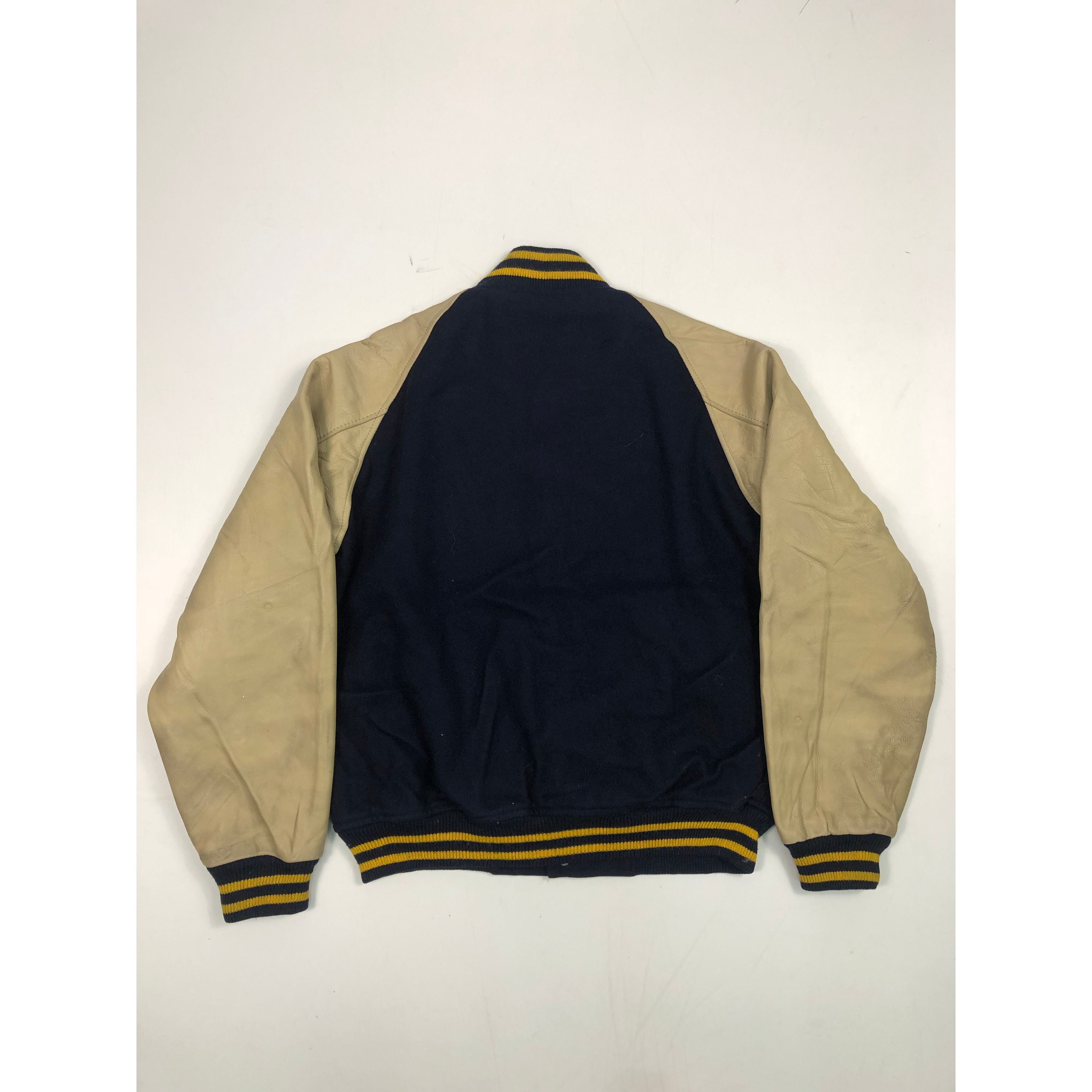 Japanese Brand Vintage 90s University Shop Wear Varsity Jacket Leather Size US L / EU 52-54 / 3 - 2 Thumbnail