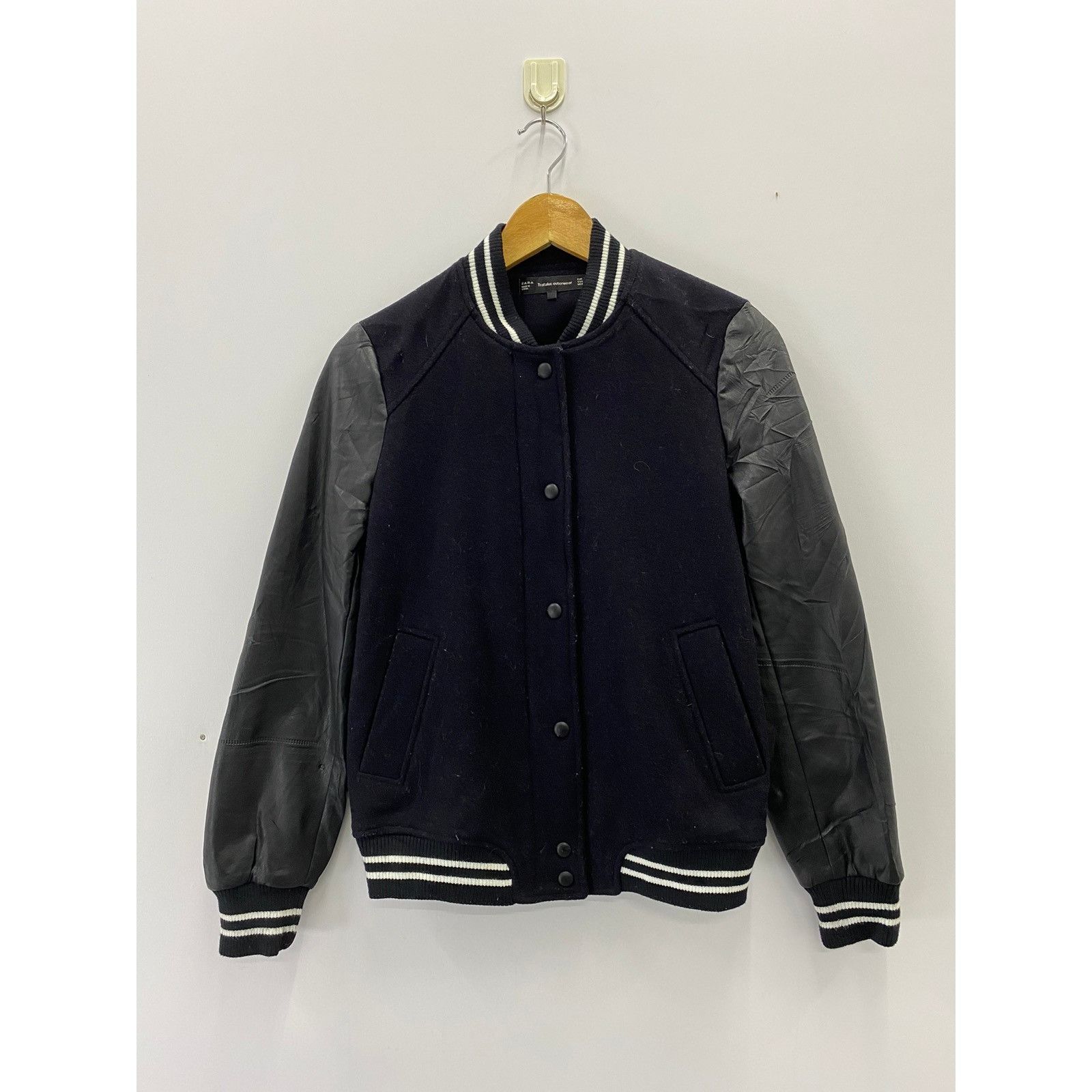 Zara Zara Varsity Jacket Synthetic Leather | Grailed