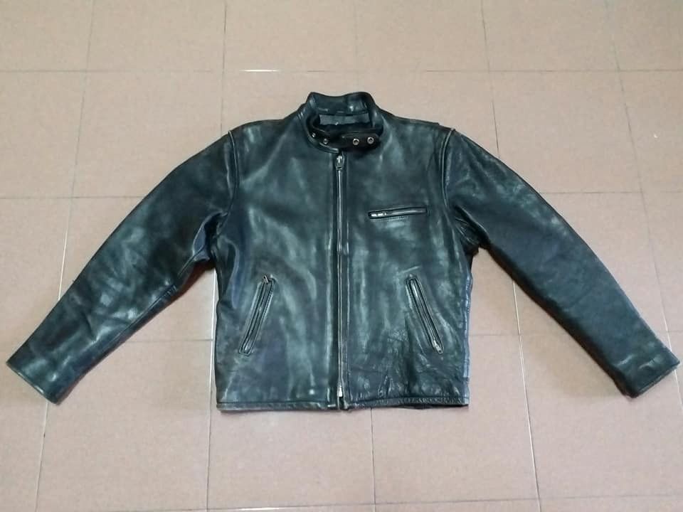 Vintage American Nostalgia Leather Motorcycle Harley Davidson Schott Styled Jacket Size XL not levis nike adidas north face reebok puma