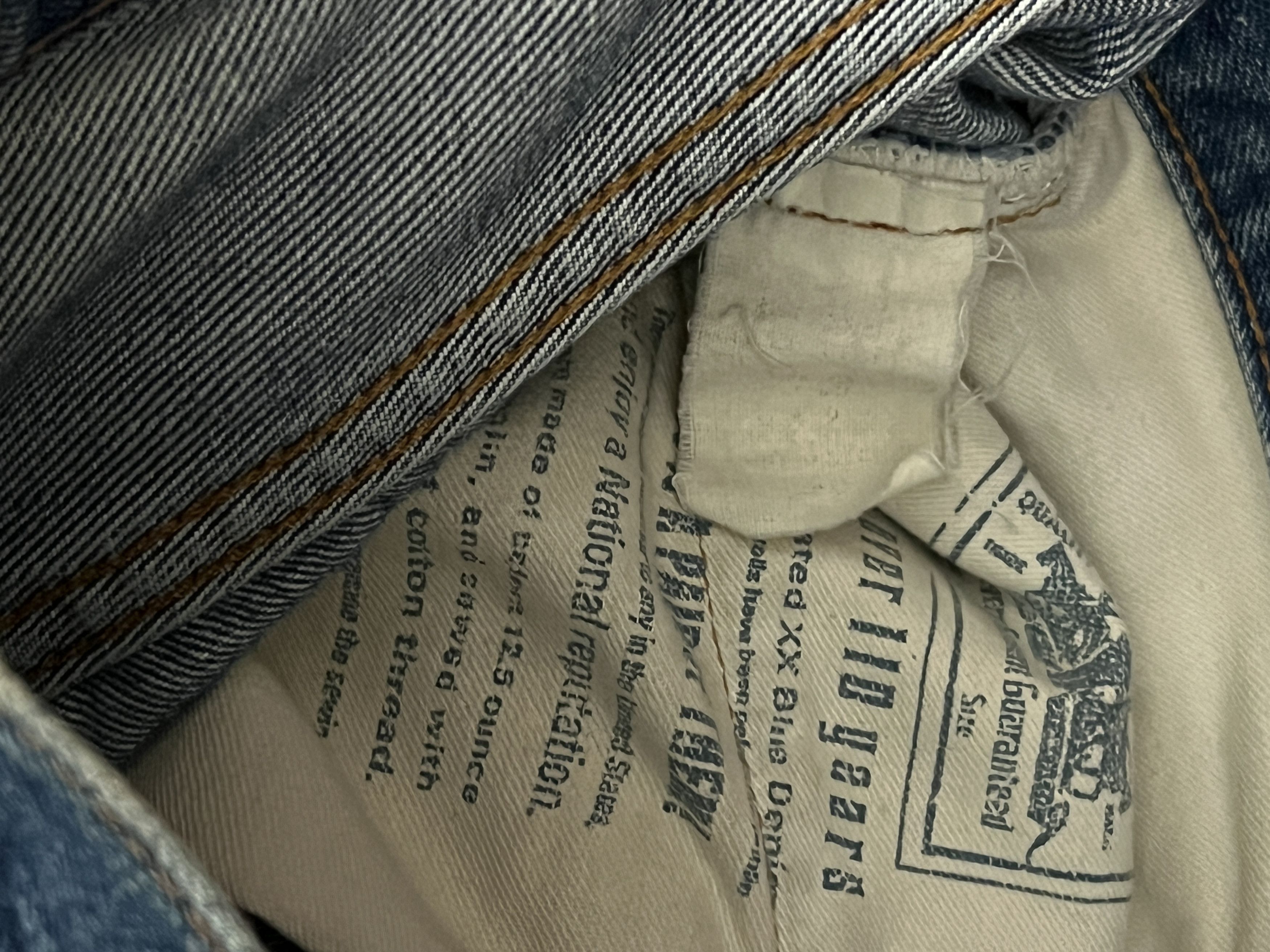 Levi's 1990s Levi's 501 Redline Selvedge #555 Valencia Jeans Size US 32 / EU 48 - 10 Thumbnail