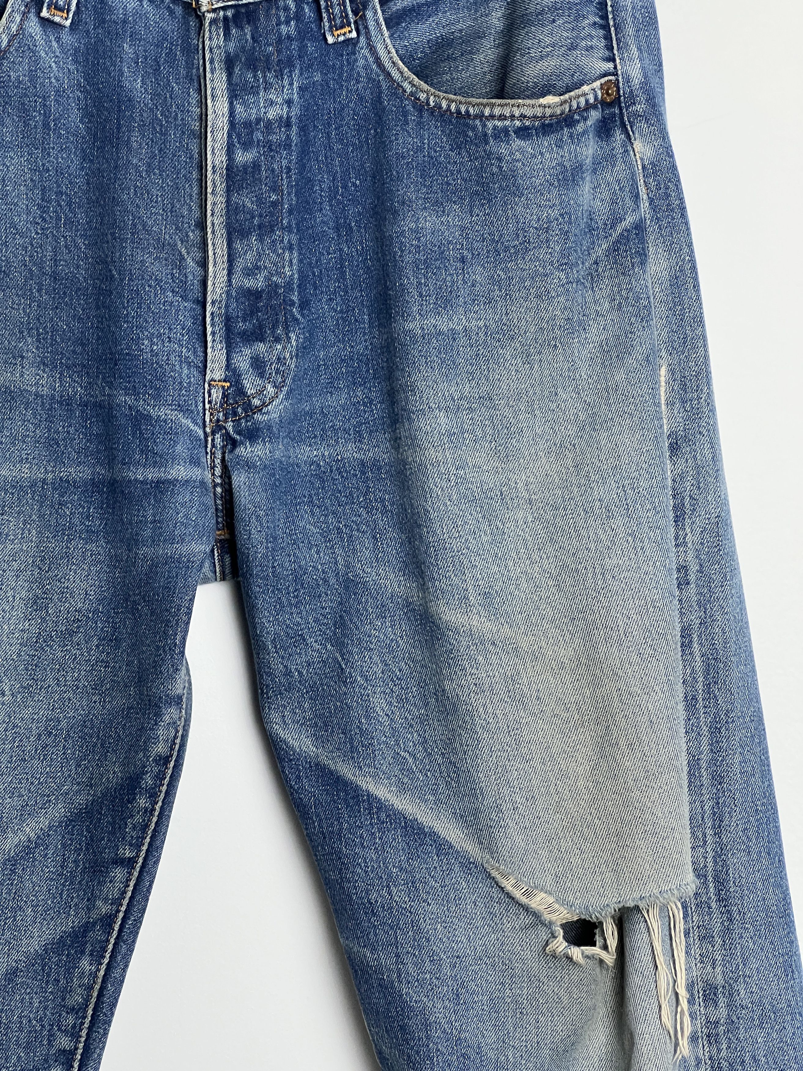 Levi's 1990s Levi's 501 Redline Selvedge #555 Valencia Jeans Size US 32 / EU 48 - 5 Thumbnail