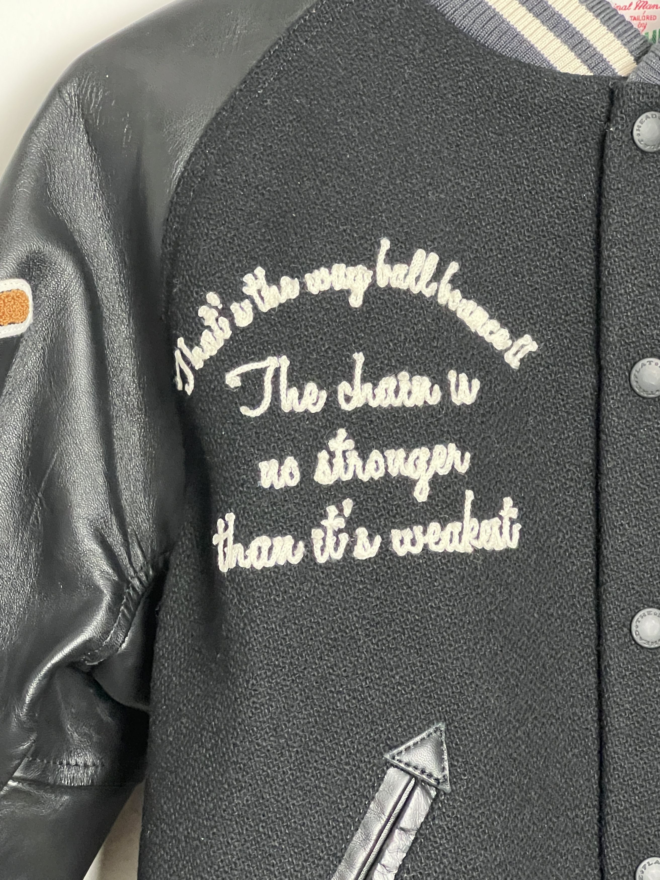 The Flat Head Applique Leather Wool Stadium Varsity Jacket Size US M / EU 48-50 / 2 - 4 Thumbnail