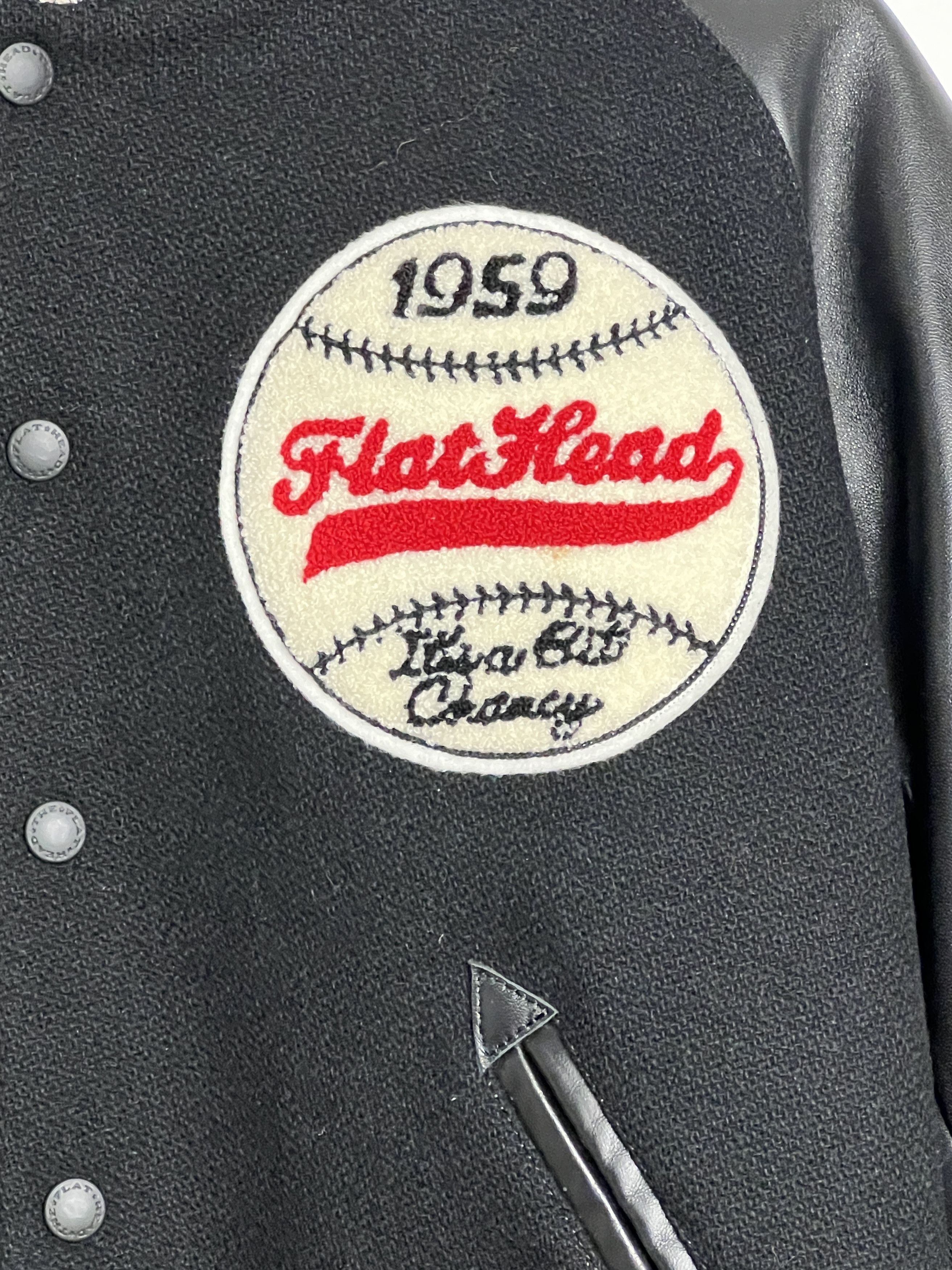 The Flat Head Applique Leather Wool Stadium Varsity Jacket Size US M / EU 48-50 / 2 - 3 Thumbnail