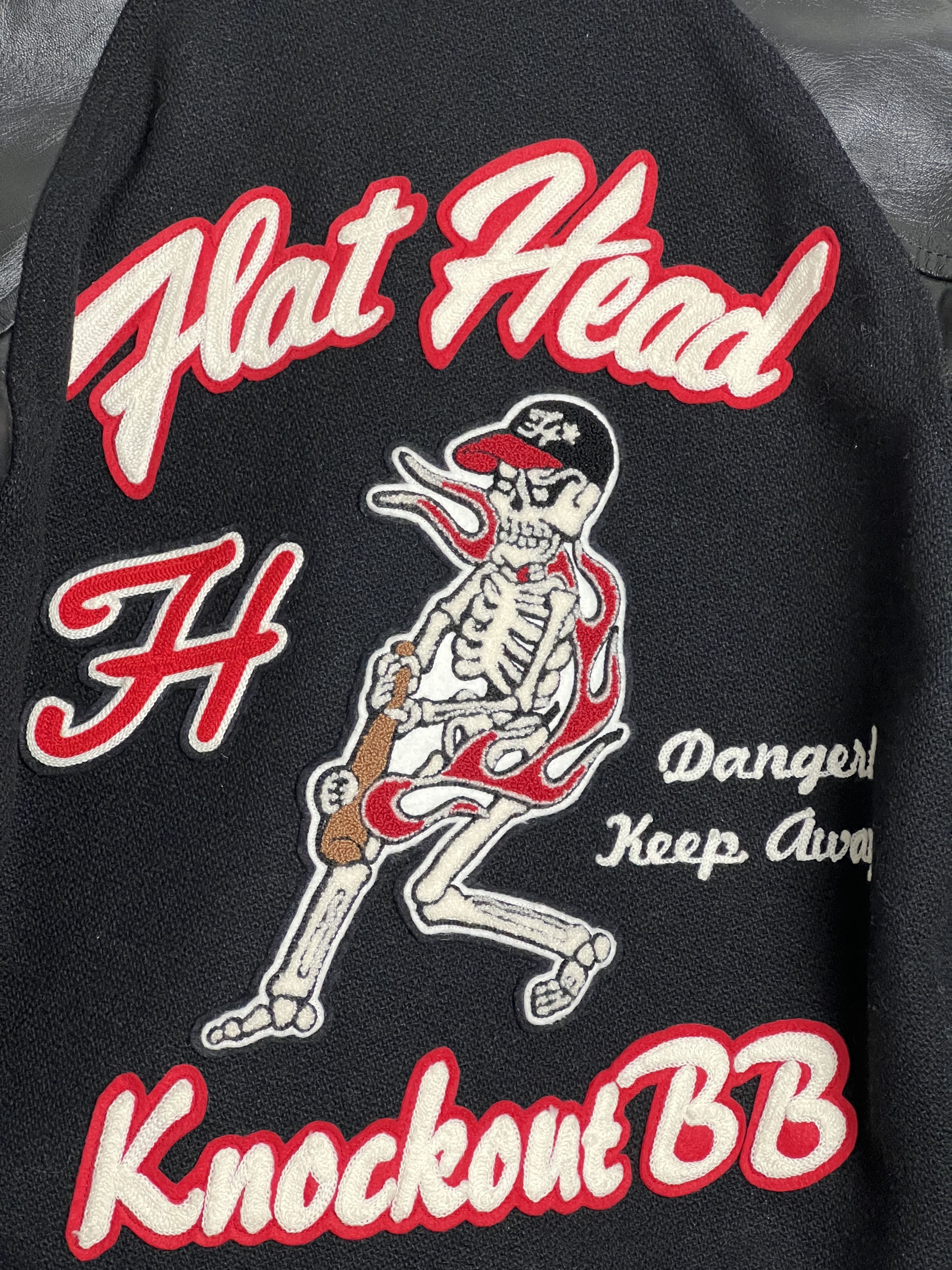 The Flat Head Applique Leather Wool Stadium Varsity Jacket Size US M / EU 48-50 / 2 - 10 Thumbnail