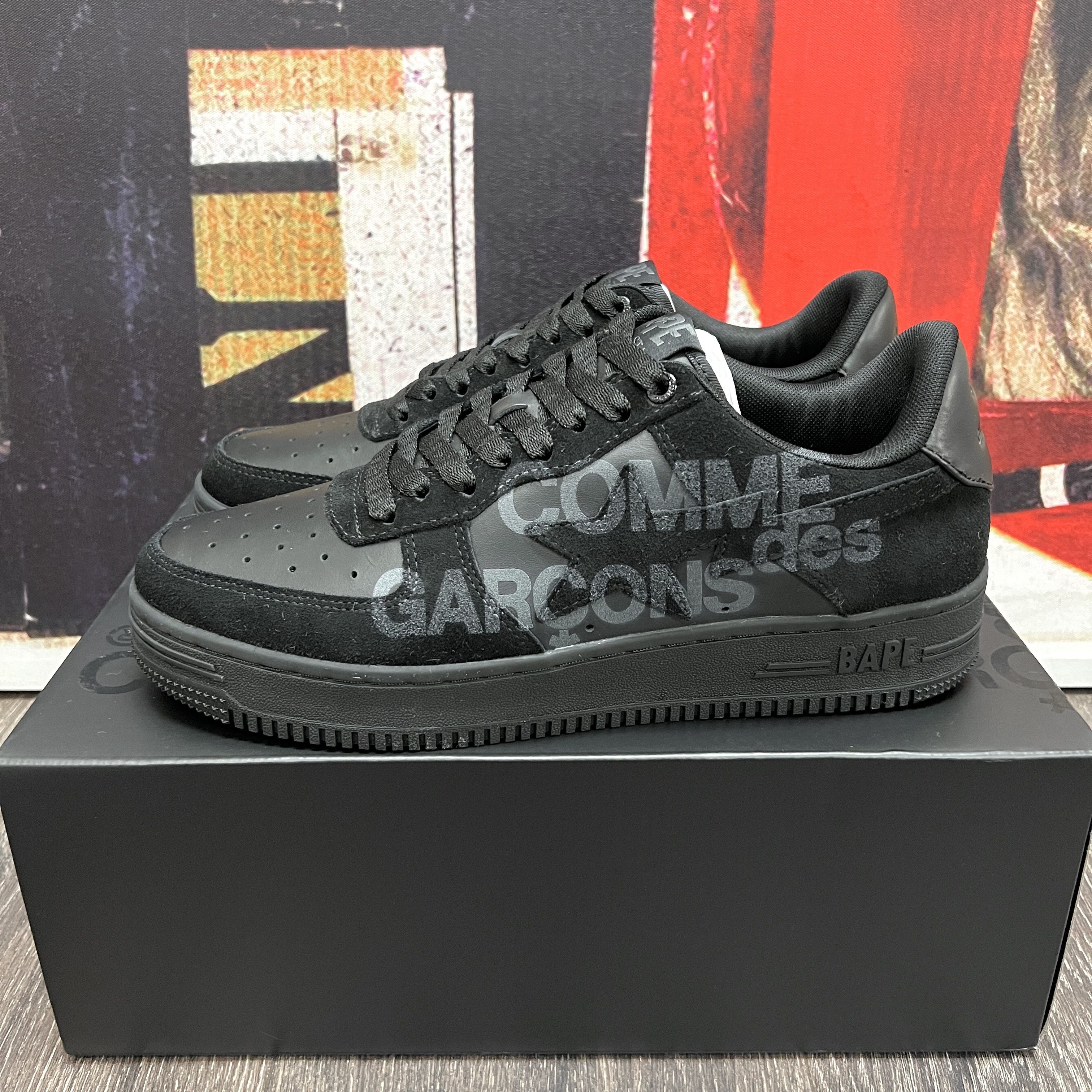 Bape × Comme des Garcons 2022 Bape x Comme Des Garcons CDG Osaka Bapesta Low  Black | Grailed