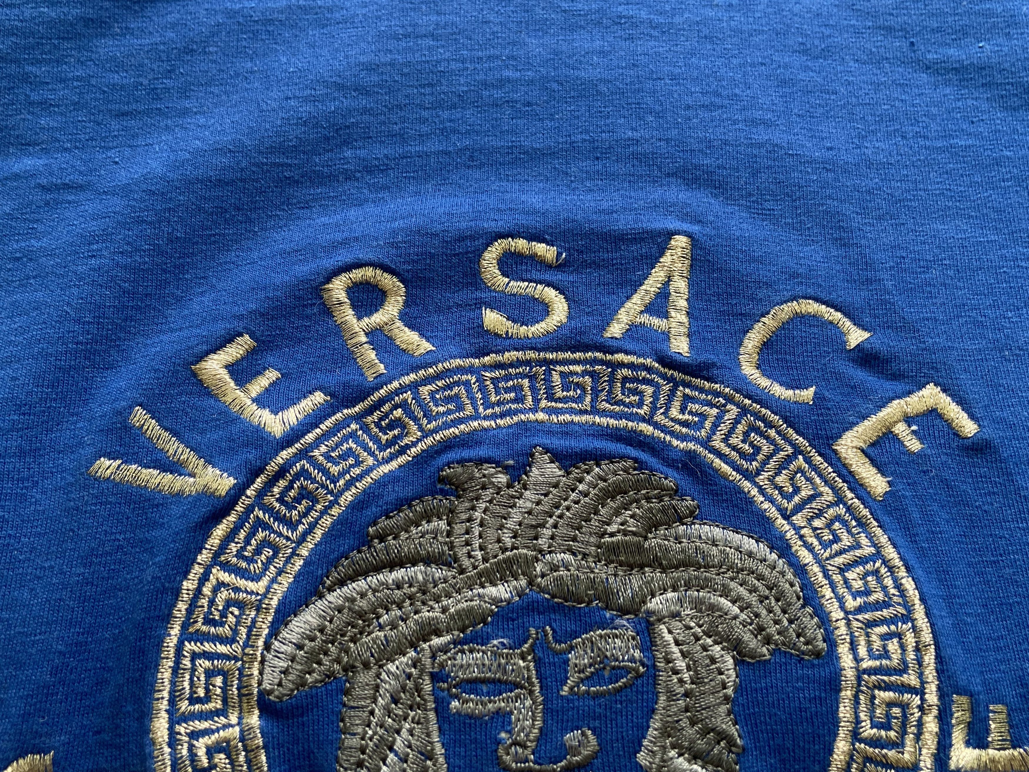 Versace Vintage Versace Jeans Couture Embroidered shinny Medusa tee Size US S / EU 44-46 / 1 - 4 Thumbnail