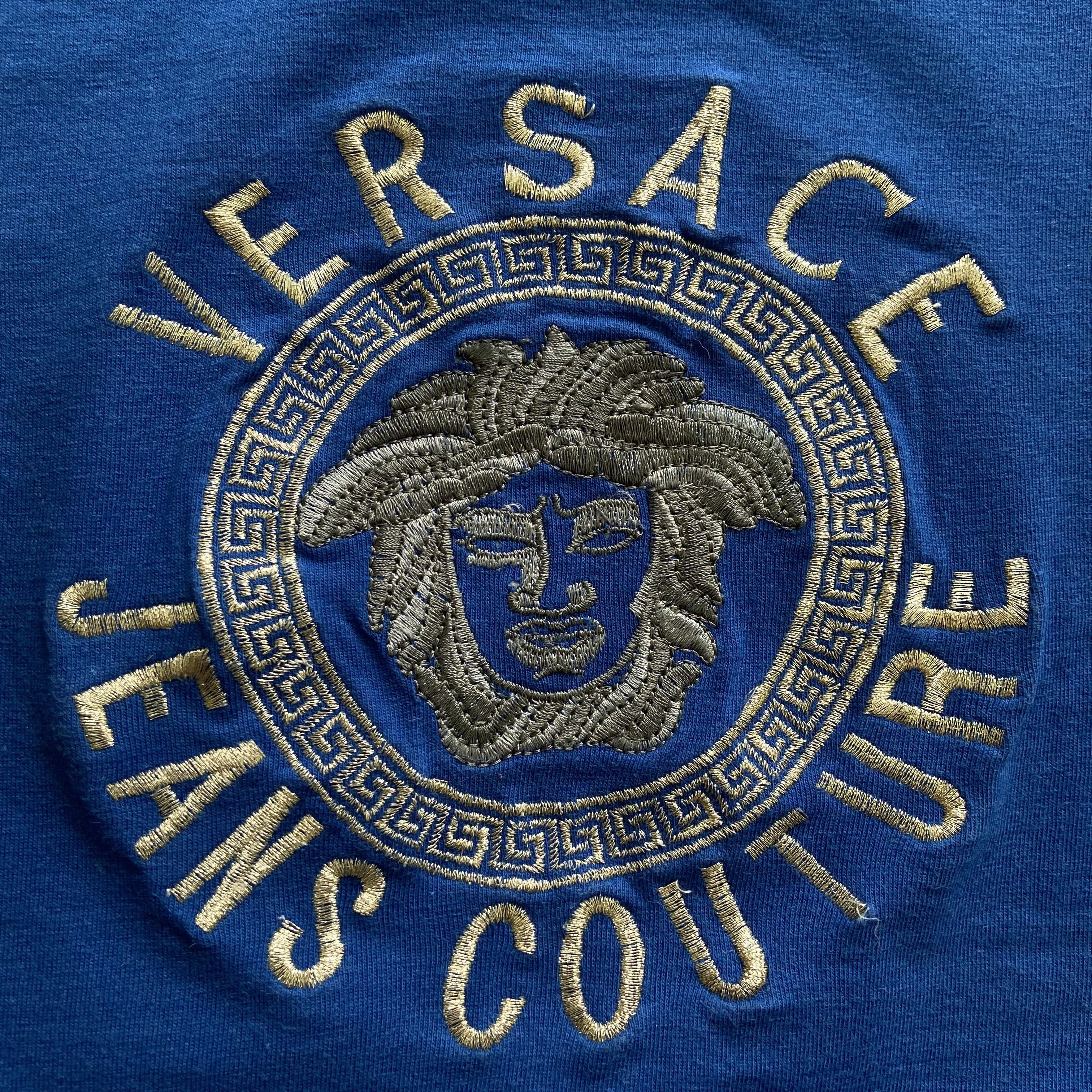 Versace Vintage Versace Jeans Couture Embroidered shinny Medusa tee Size US S / EU 44-46 / 1 - 3 Thumbnail
